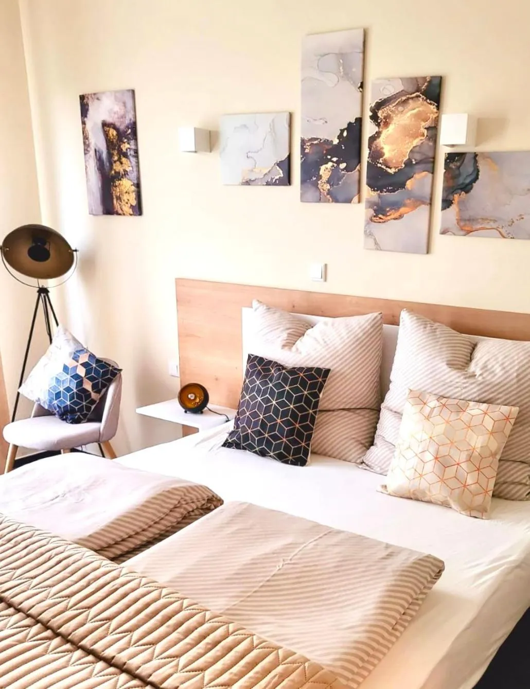 Bed in LikeDaheim Apartments