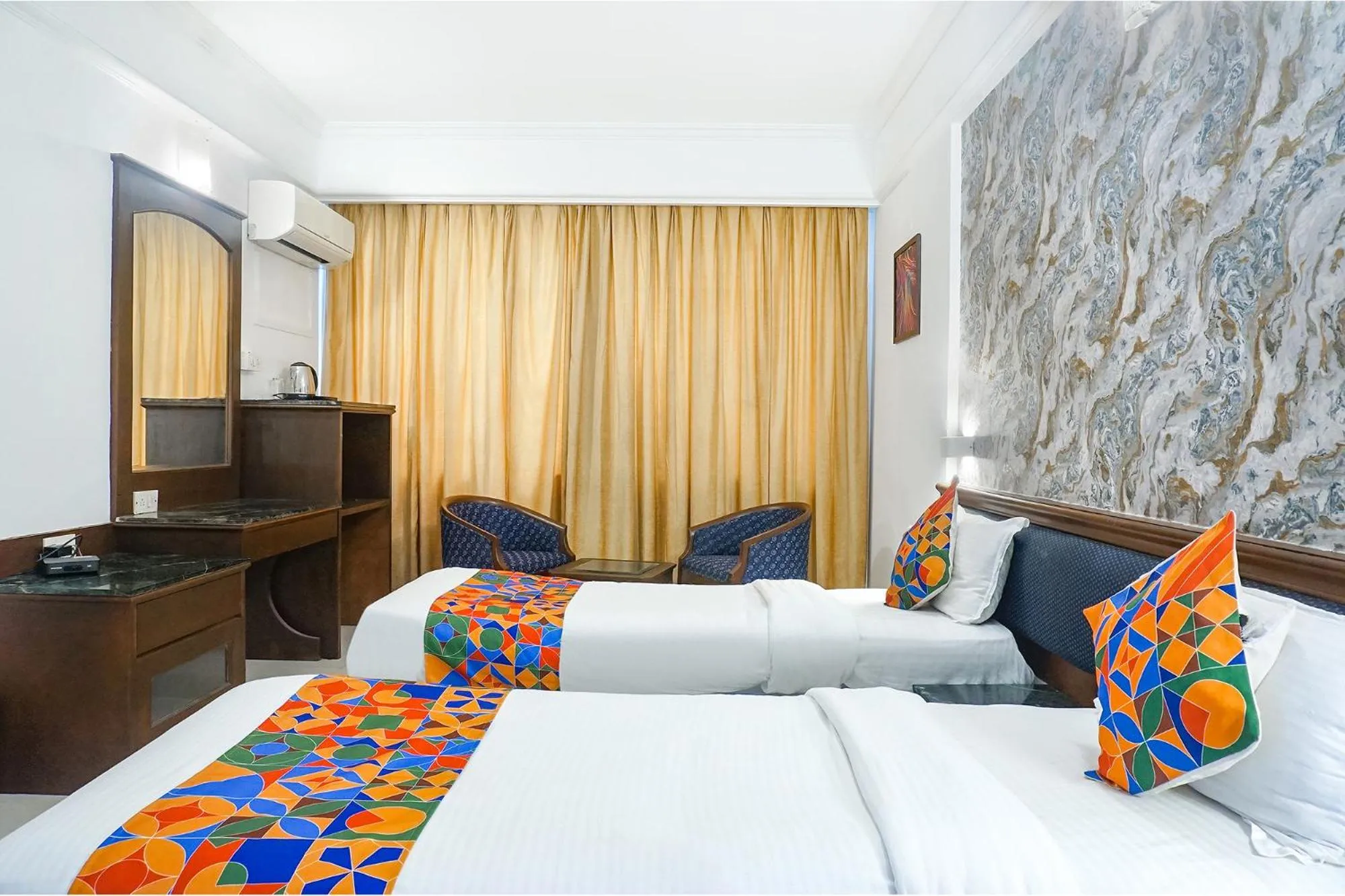 Bed in FabHotel Prime Golden Emerald - Nr St Mary's Church CNI