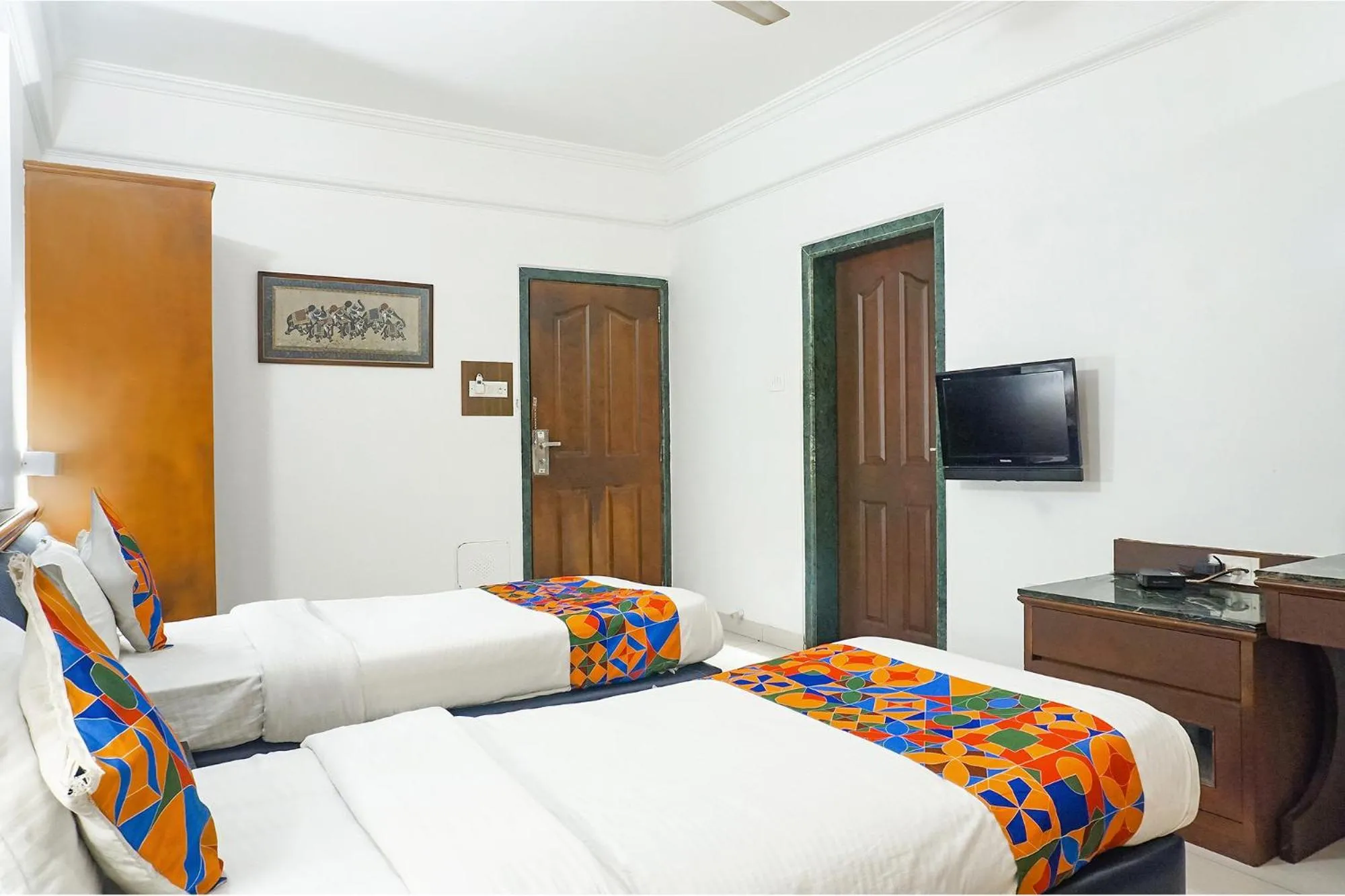 Bed in FabHotel Prime Golden Emerald - Nr St Mary's Church CNI