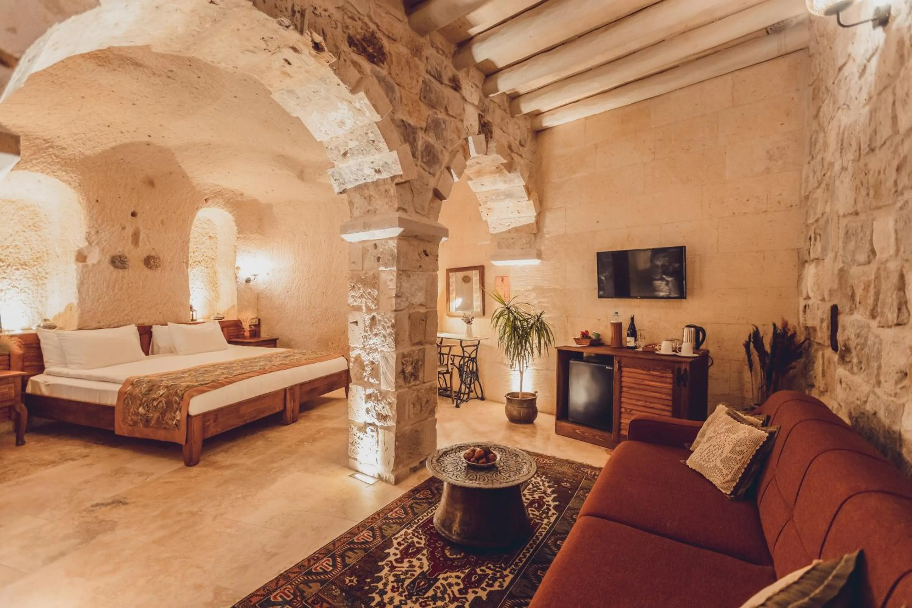 Photo of the whole room, Bed in Peristyle Cave Cappadocia- Special Class