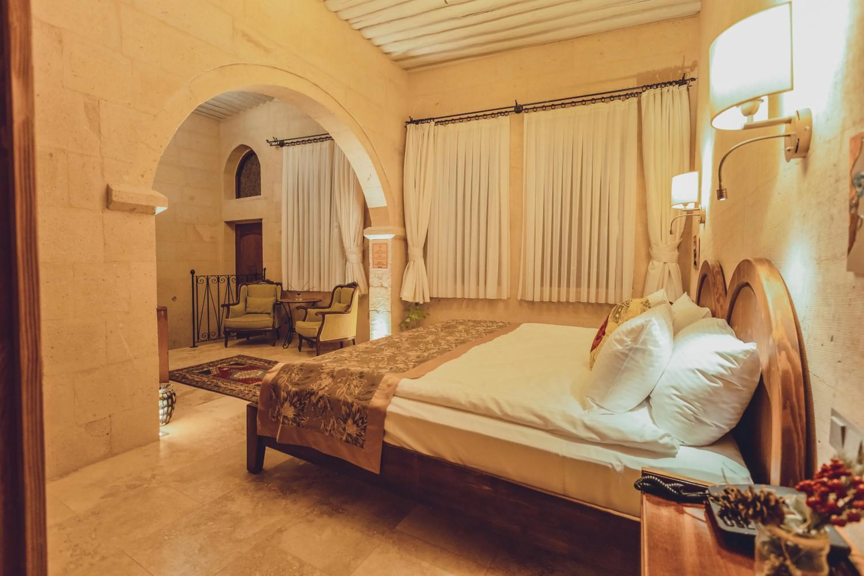 Photo of the whole room, Bed in Peristyle Cave Cappadocia- Special Class