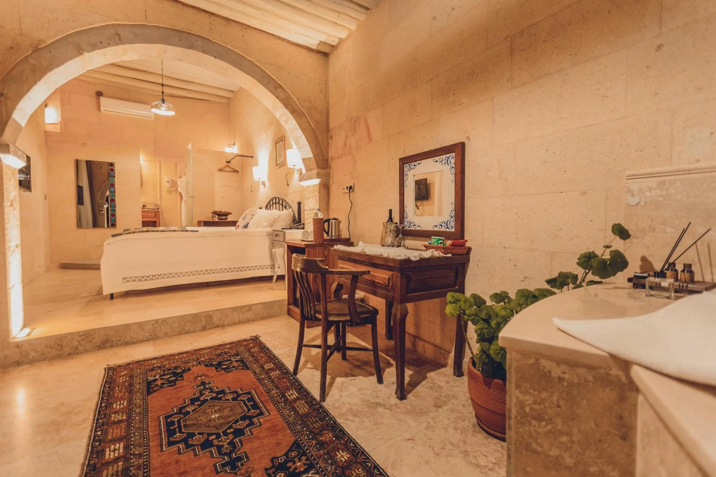 Photo of the whole room, Bed in Peristyle Cave Cappadocia- Special Class