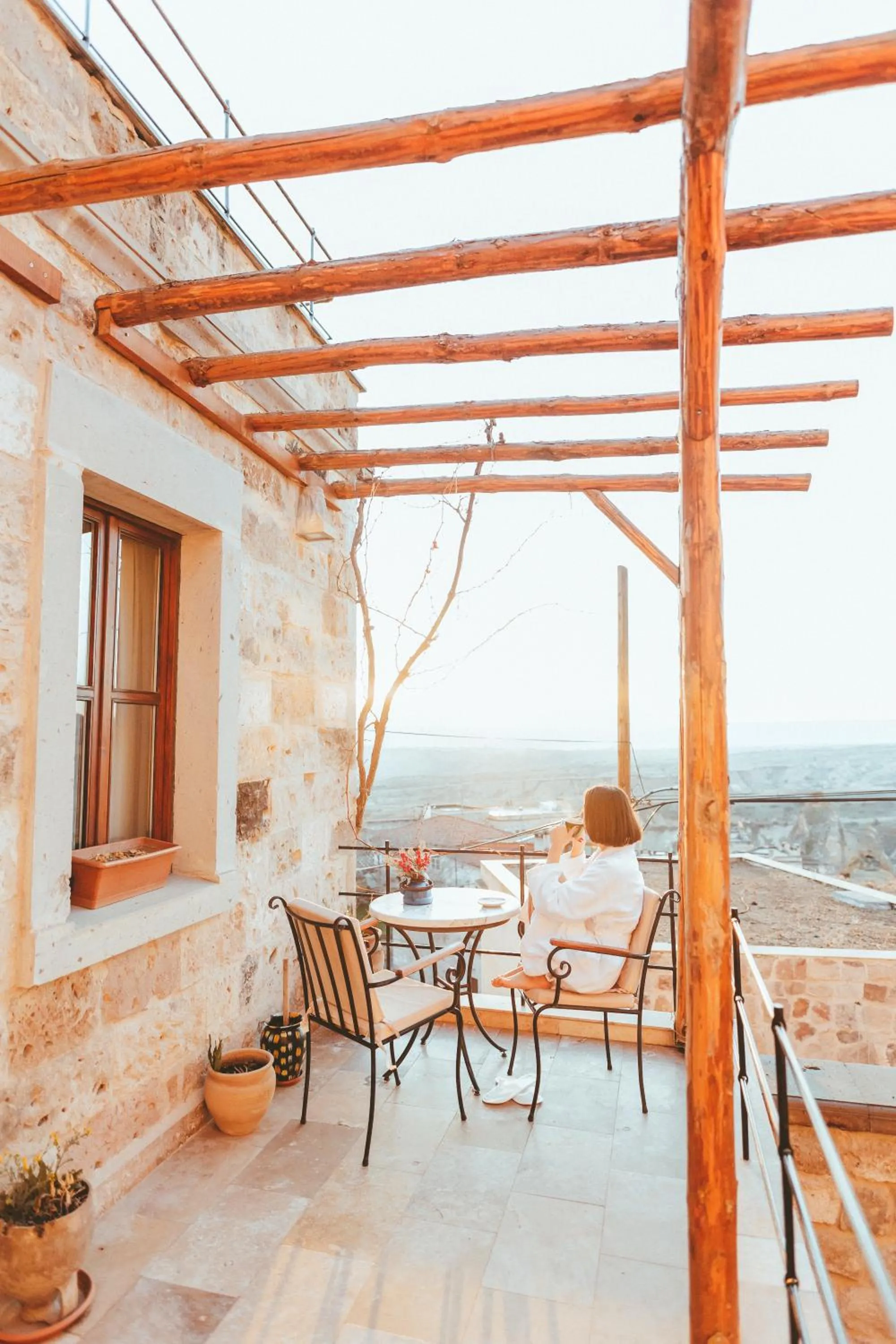 Balcony/Terrace in Peristyle Cave Cappadocia- Special Class