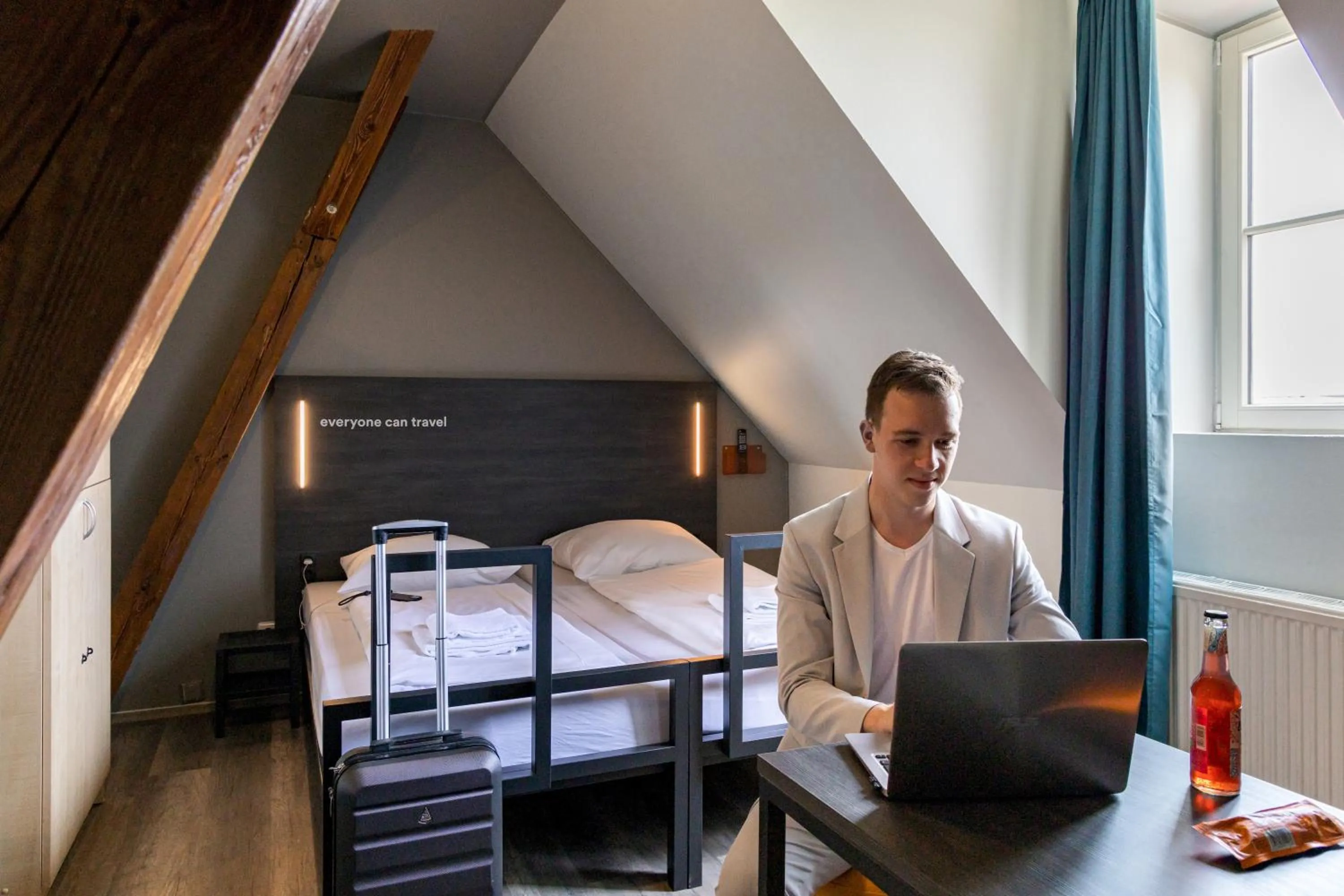 Photo of the whole room, Bed in a&o Leipzig Hauptbahnhof