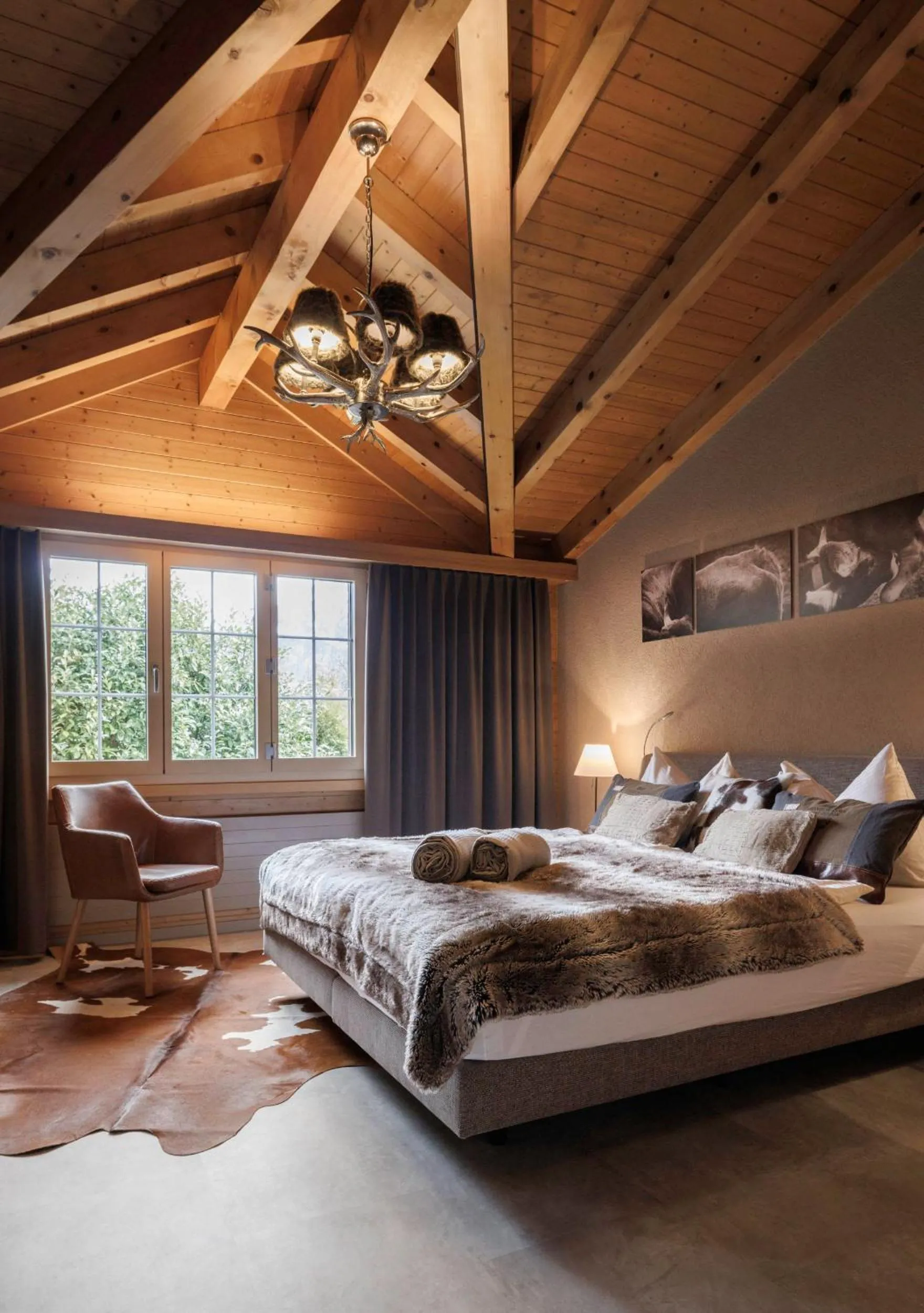 Bed in Hotel-Restaurant Burgseeli