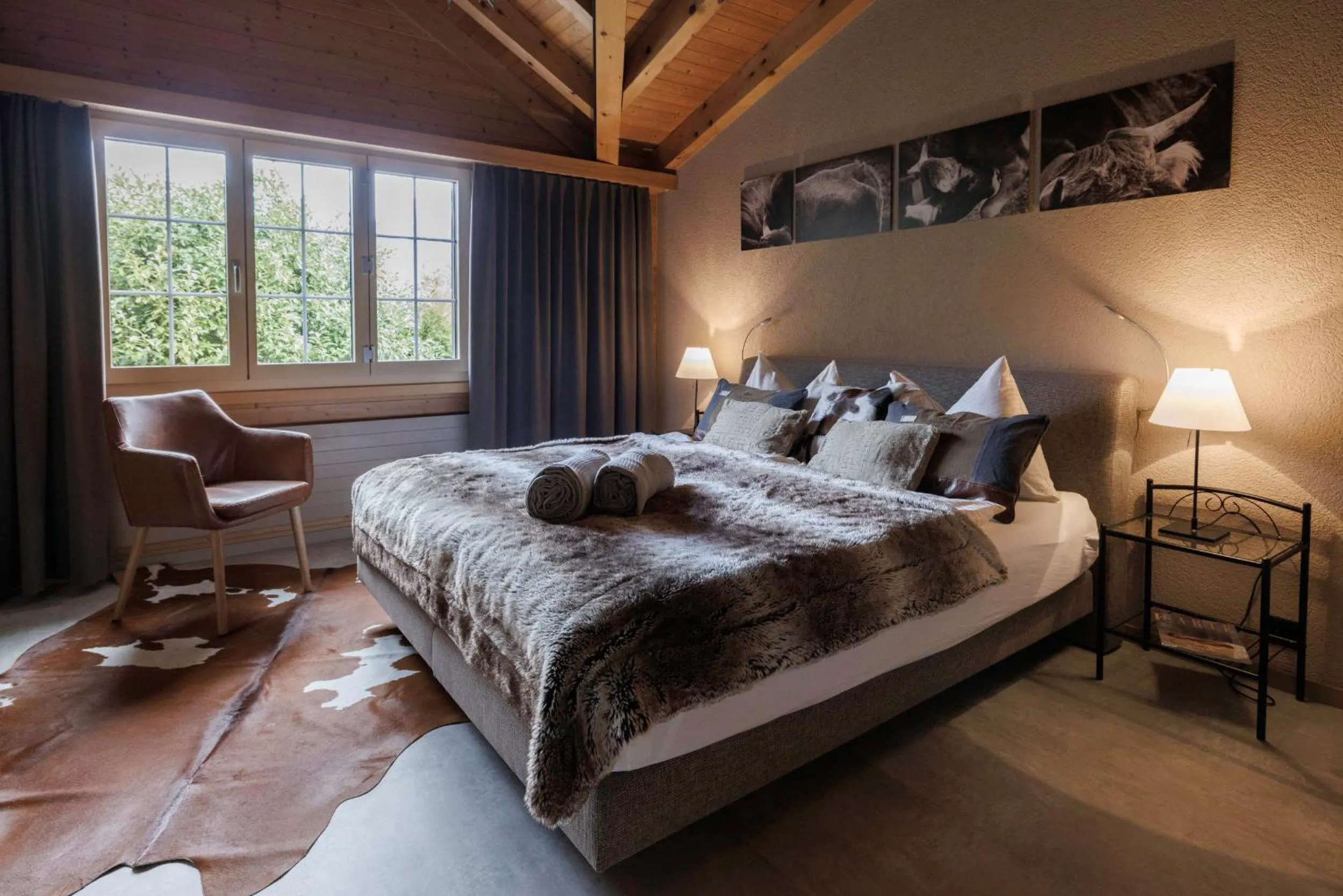 Bed in Hotel-Restaurant Burgseeli