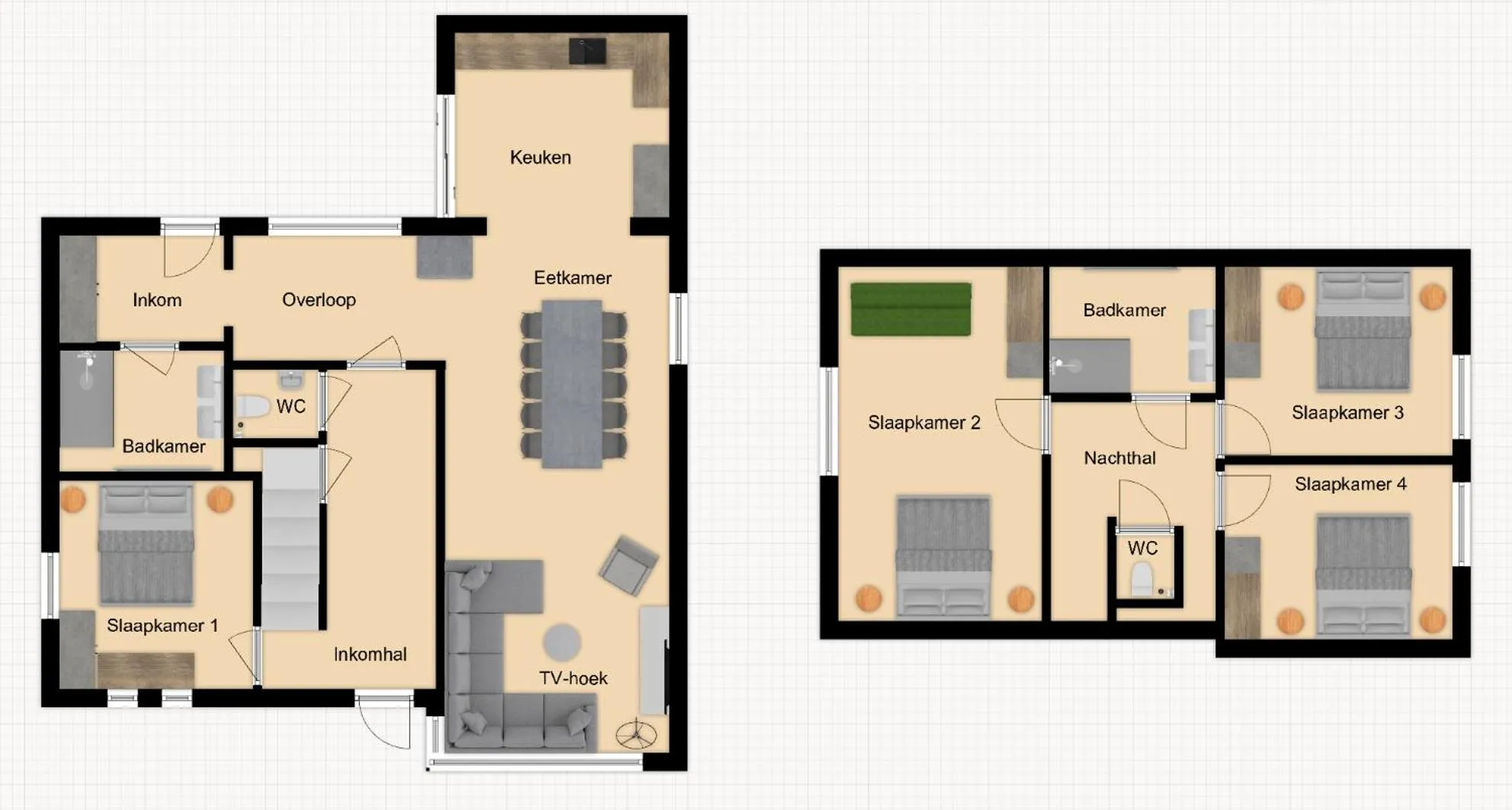 Floor plan in Vakantiehuis Sahara119