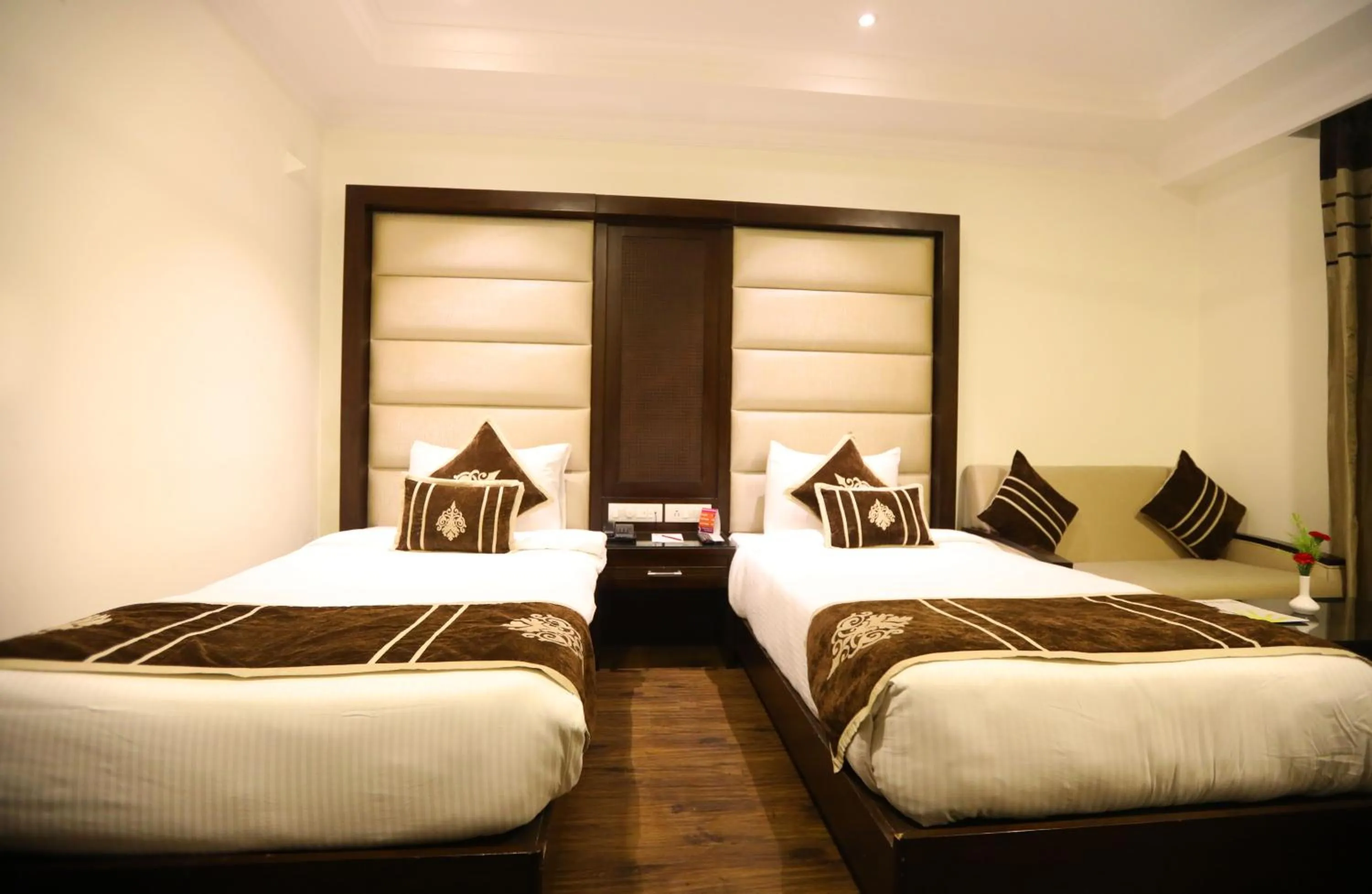 Bedroom, Bed in HOTEL PITRASHISH PRIDE IGI Intl AIRPORT DELHI