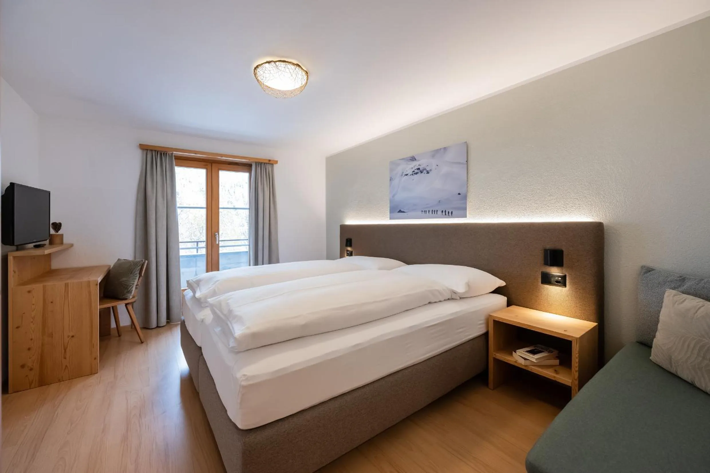 Balcony/Terrace, Bed in Sport-Lodge Klosters