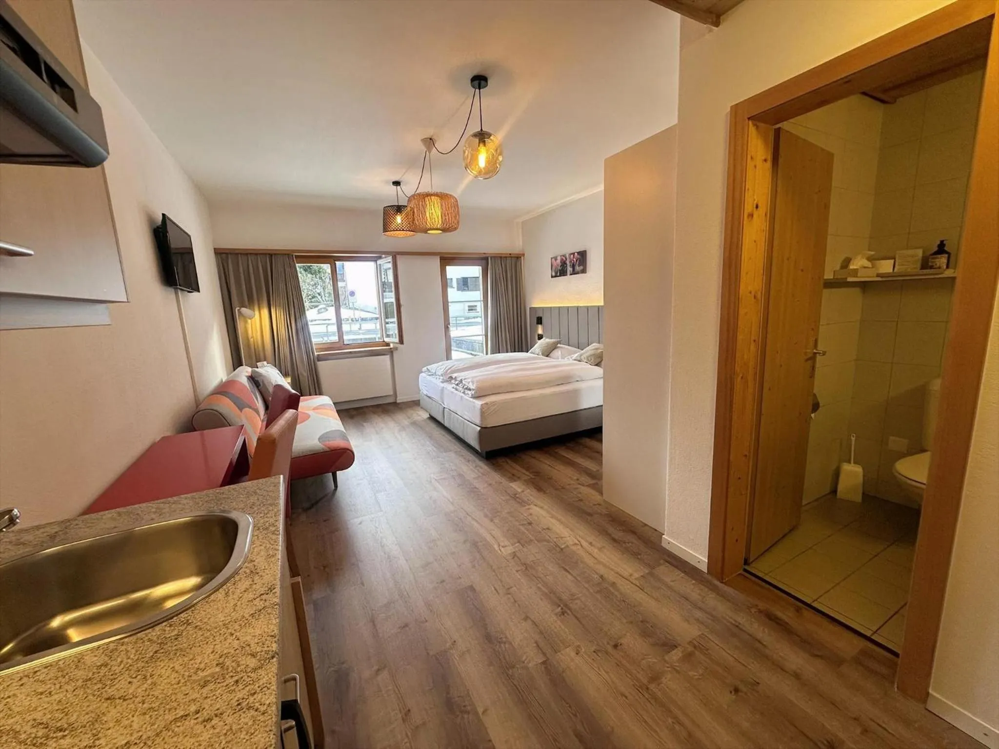 Coffee/tea facilities, Bed in Sport-Lodge Klosters