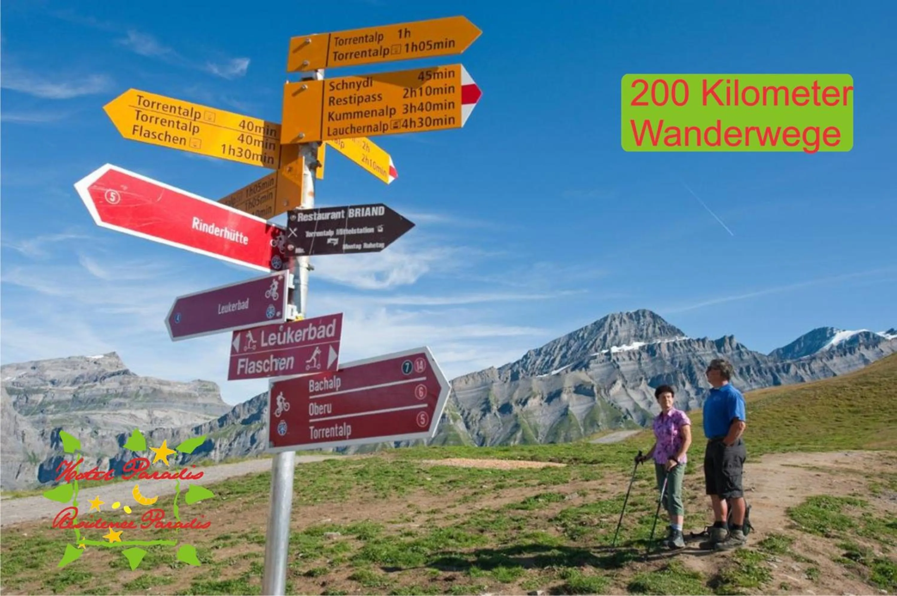 Hiking in Hotel Paradis-Leukerbad-Therme