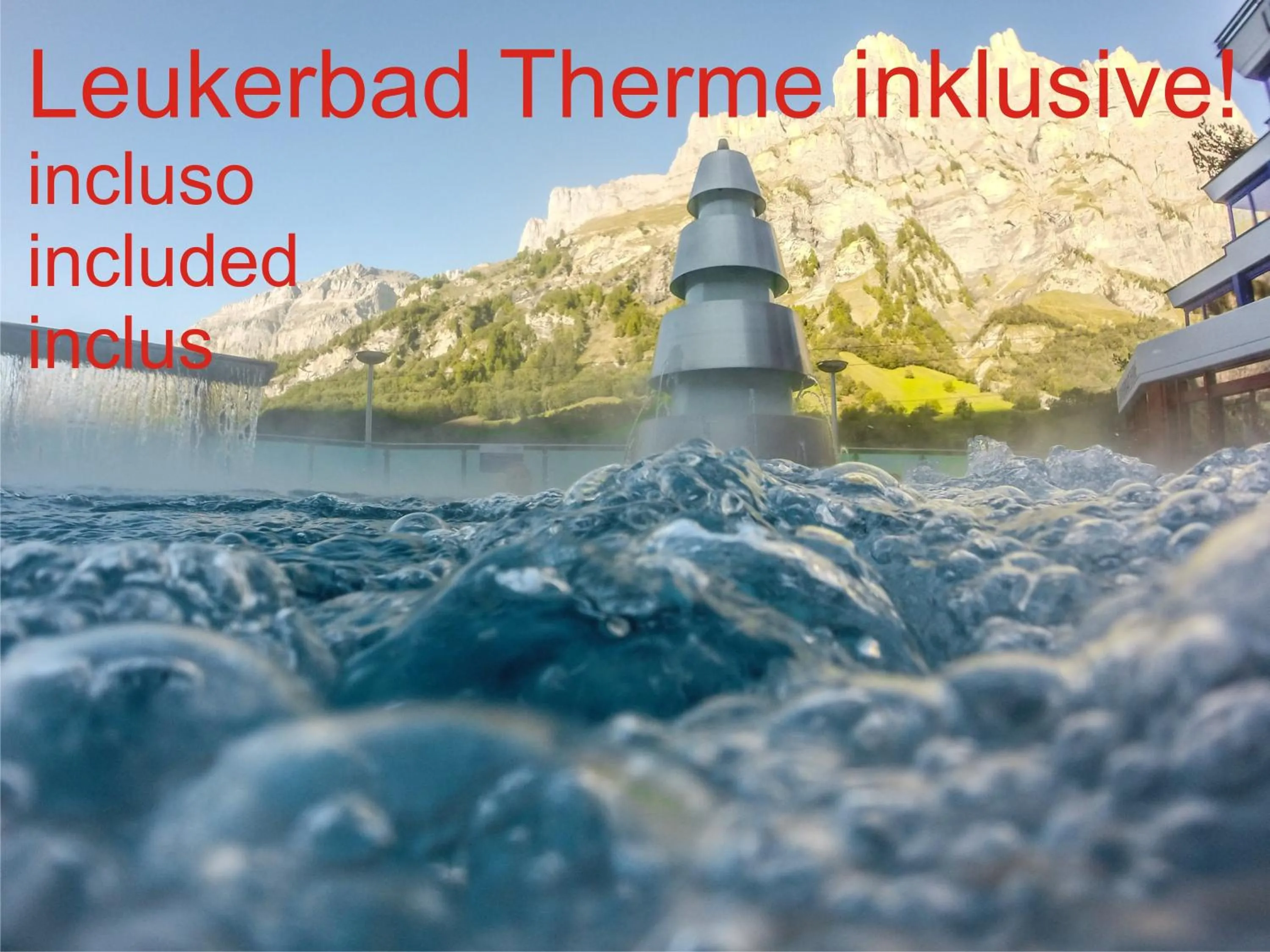 Swimming pool in Hotel Paradis-Leukerbad-Therme