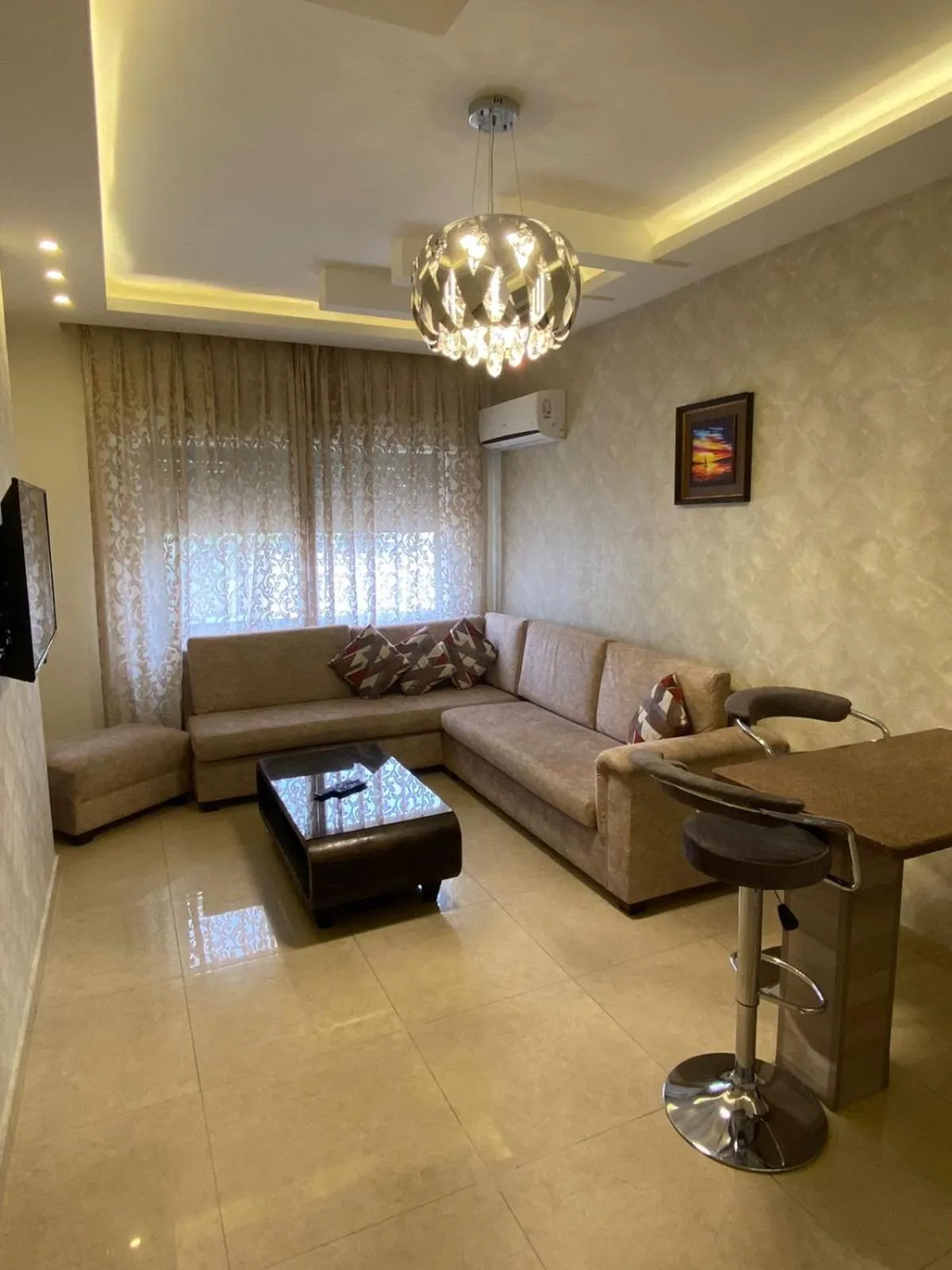 Seating area in AlQimah Hotel Apartments