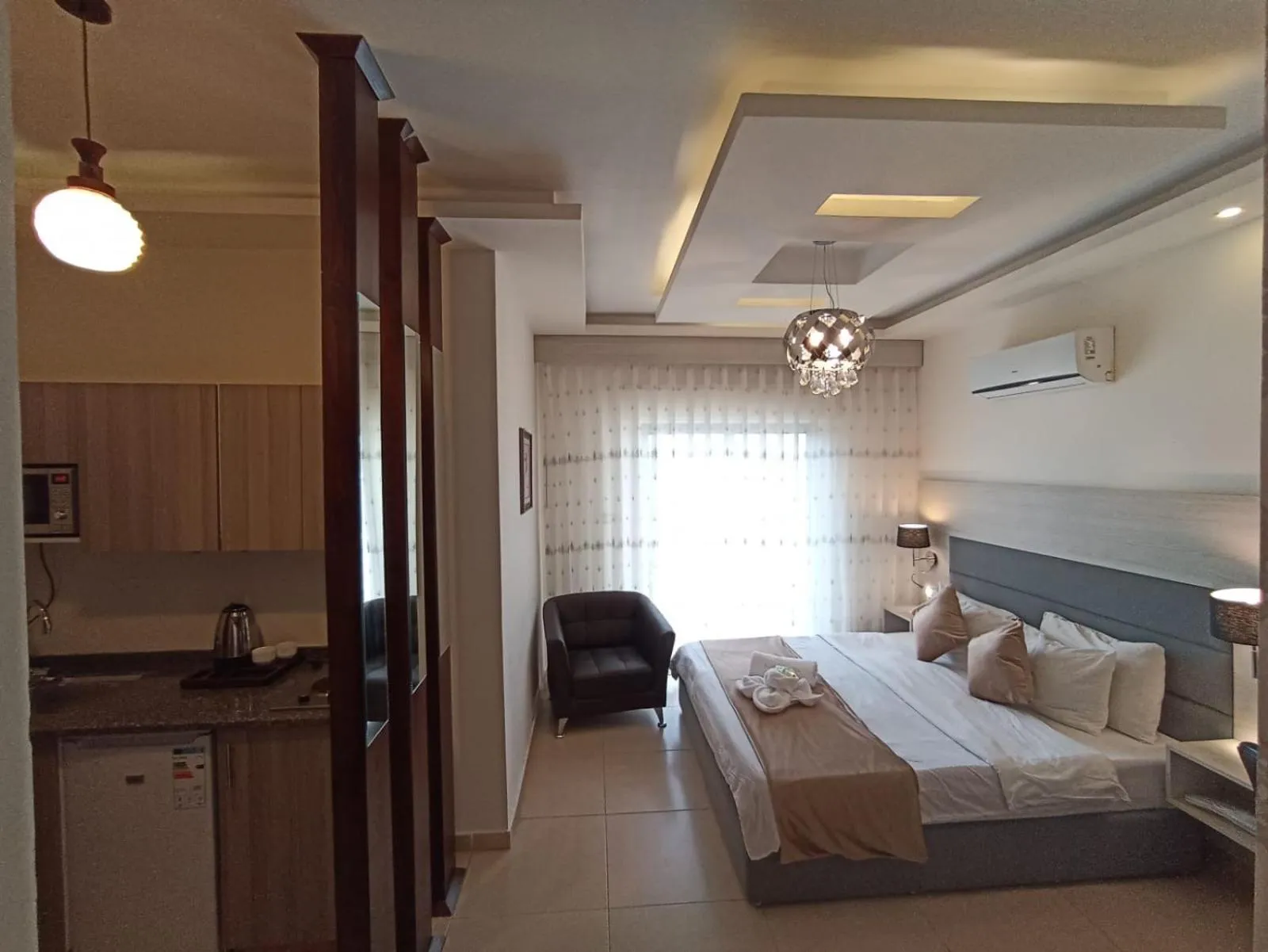 Photo of the whole room, Bed in AlQimah Hotel Apartments