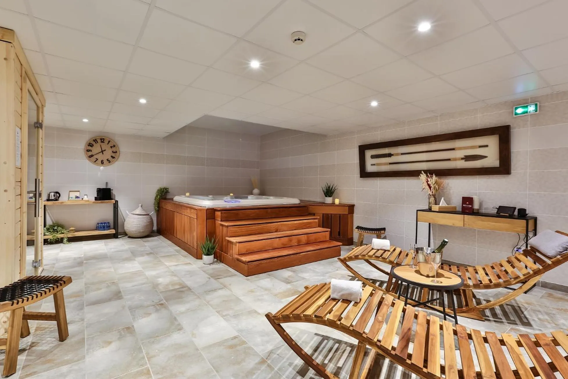 Sauna in Hôtel & Spa FACE À LA MER