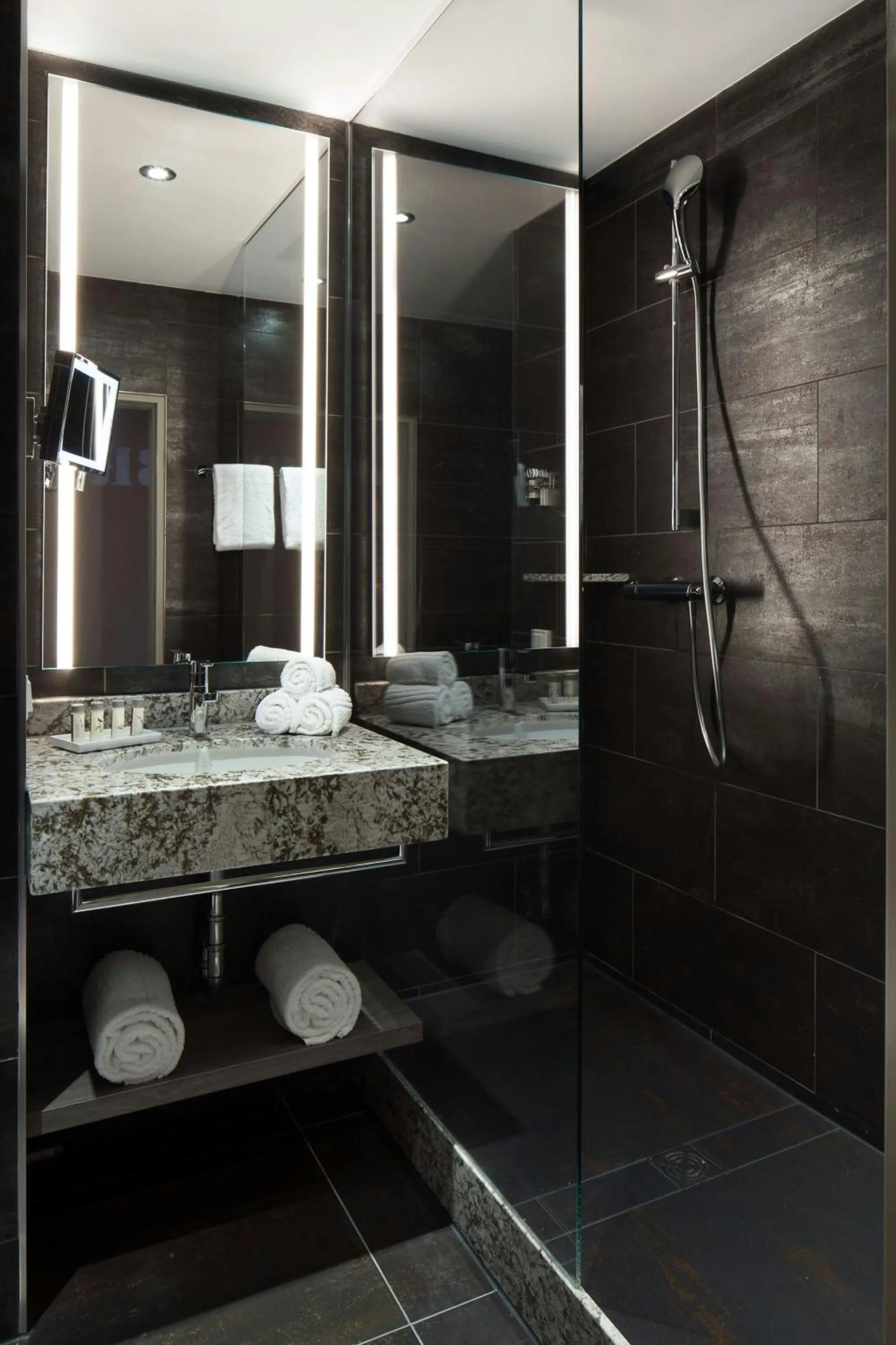 Bathroom in Renaissance Hamburg Hotel