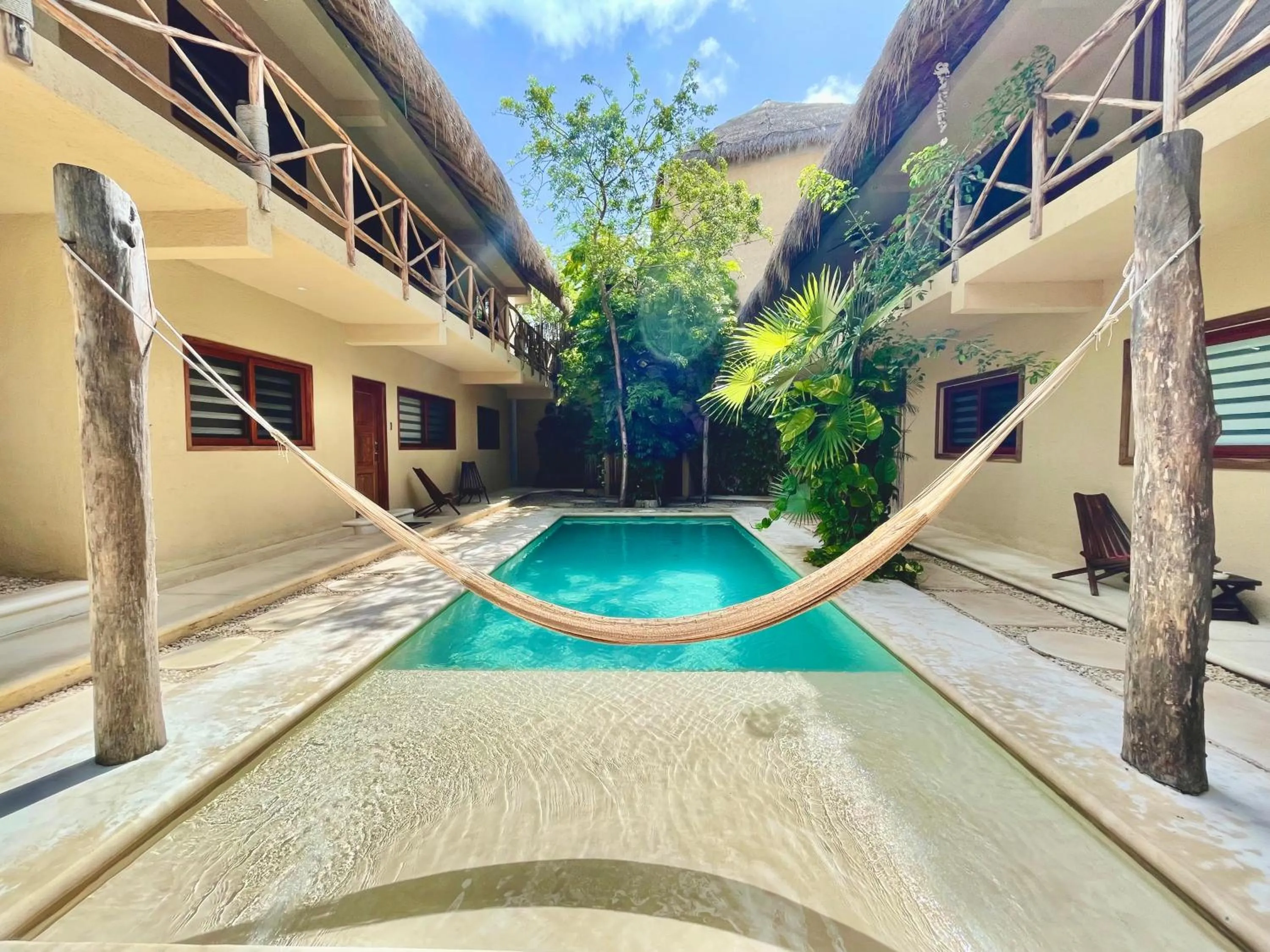 Pool view in La Selva Apartments Tulum