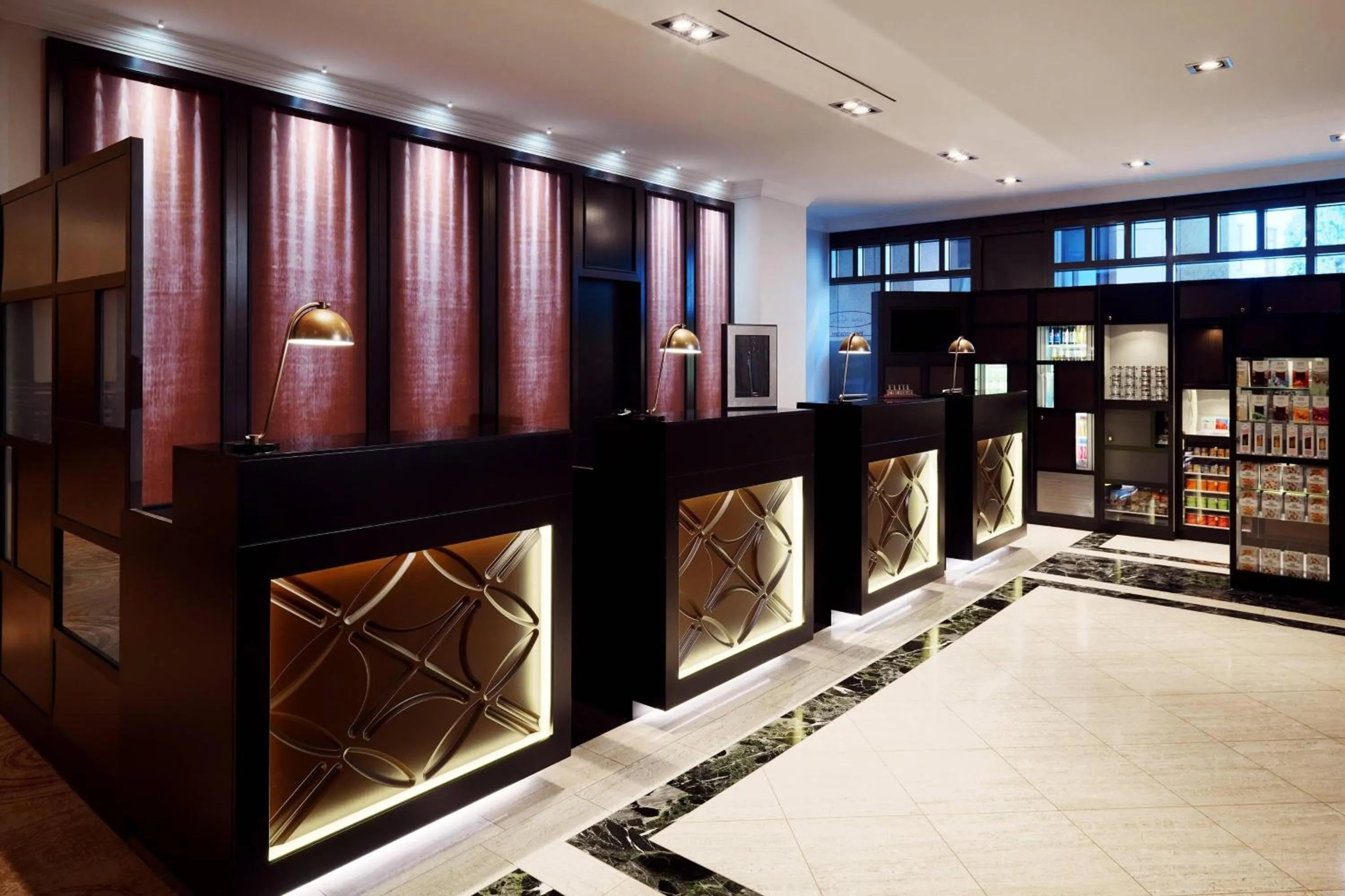 Lobby or reception in Hamburg Marriott Hotel