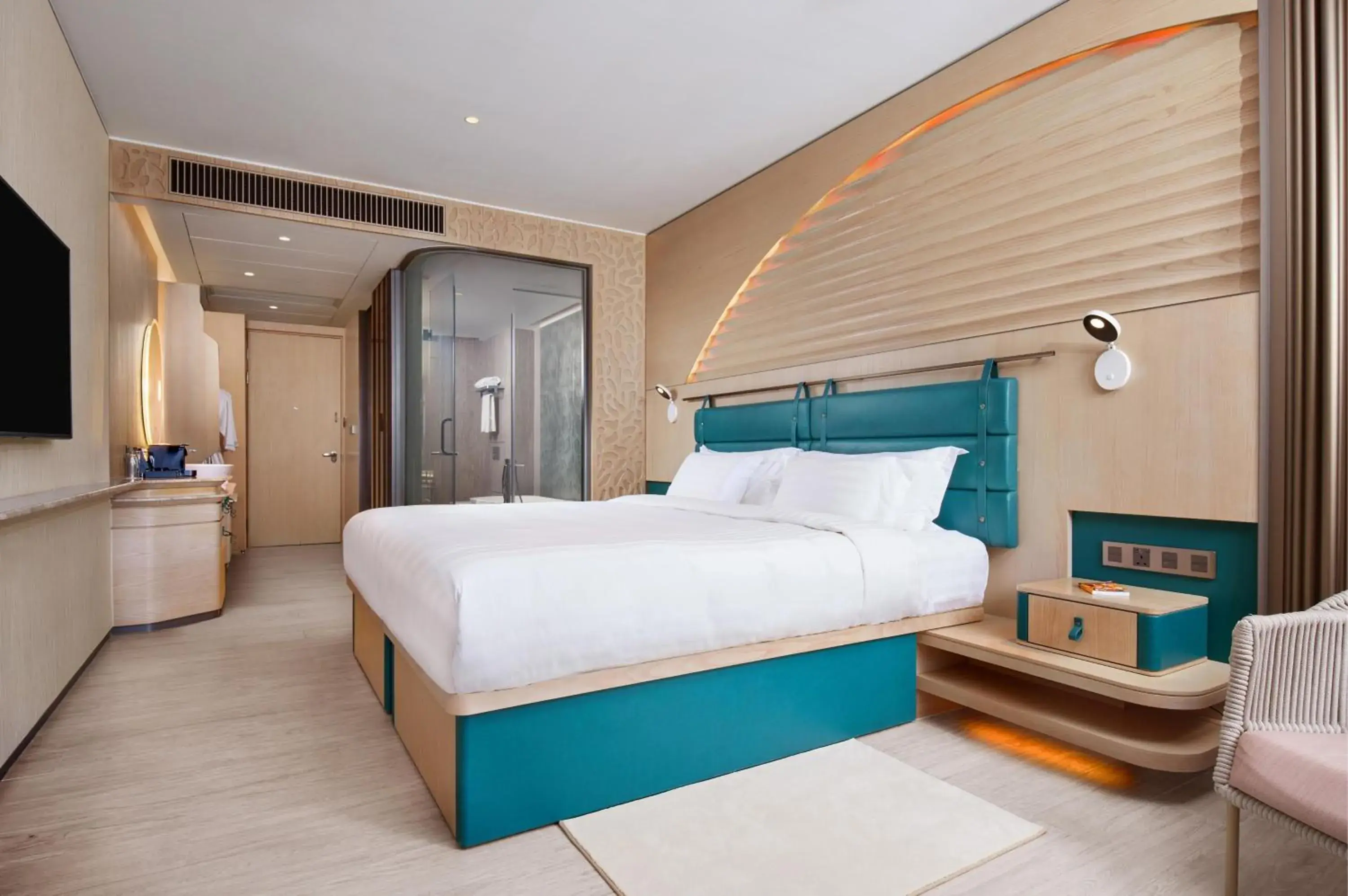 King Room with Balcony and Walk In Shower - Sea View in WM Hotel Hong Kong, Vignette Collection King Room with Balcony and Walk In Shower - Sea View in WM Hotel Hong Kong, Vignette Collection