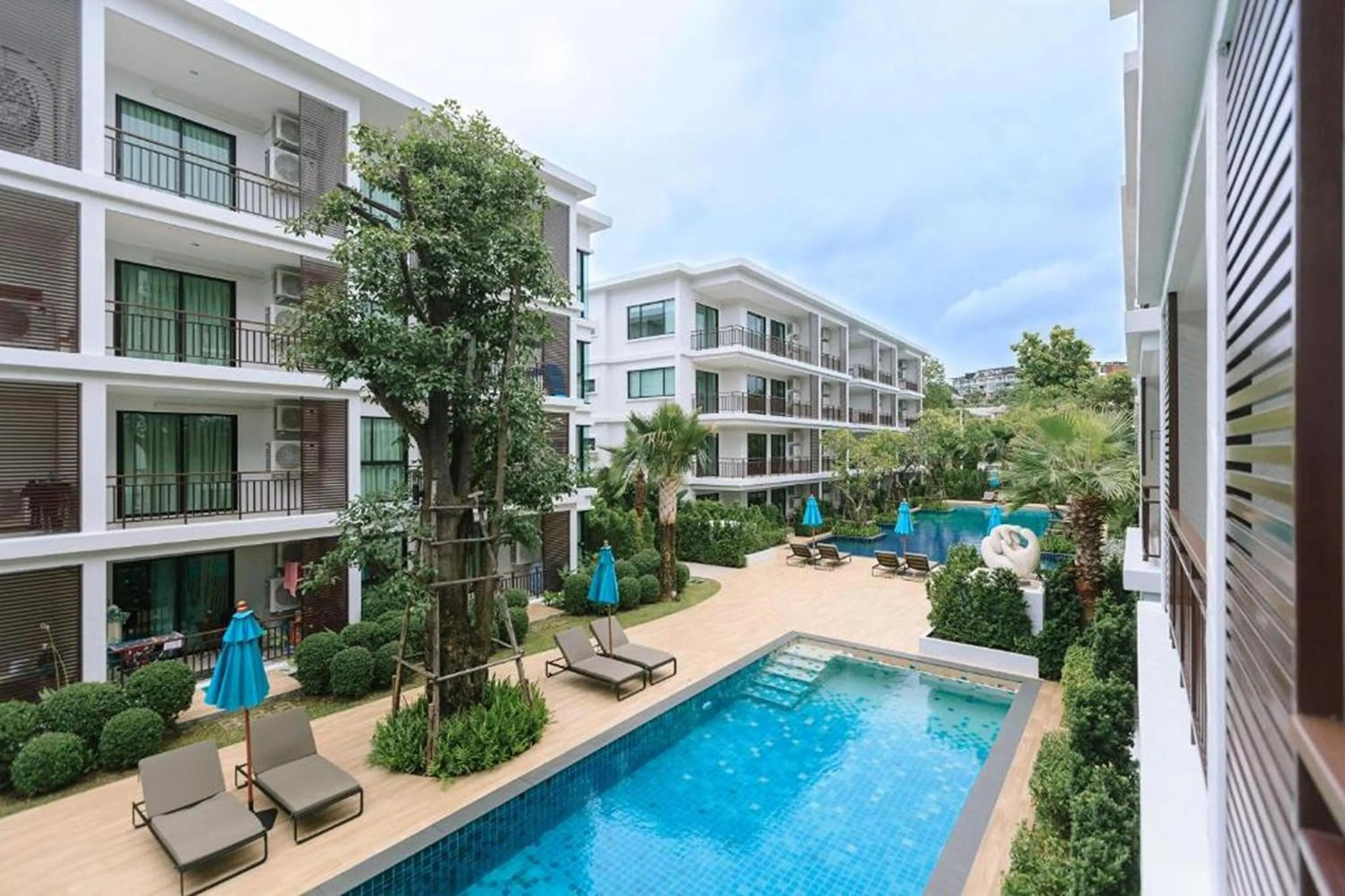 Pool view in The Title Beach Front