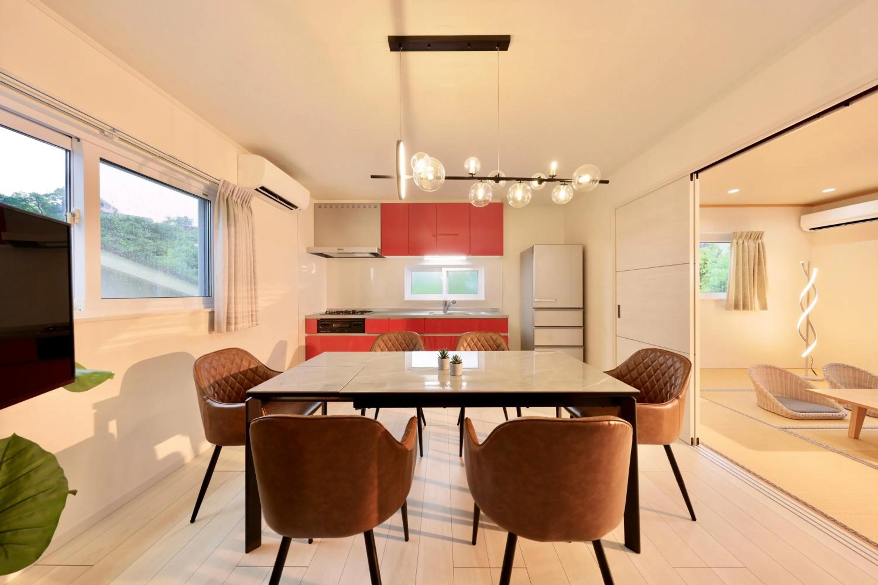 Dining area in Crystal Besso Shirahama