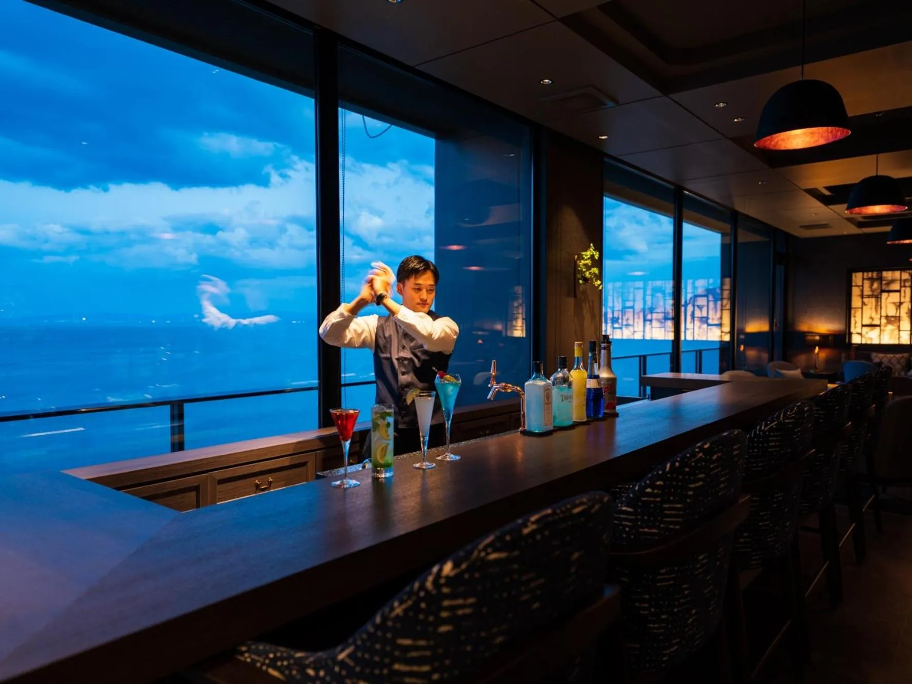 Lounge or bar in Grandvrio Hotel Beppuwan Wakura - ROUTE INN HOTELS -