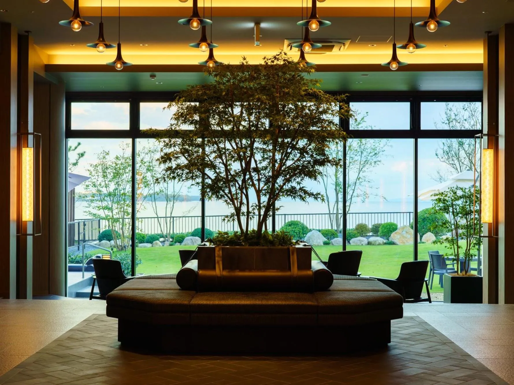 Lobby or reception in Grandvrio Hotel Beppuwan Wakura - ROUTE INN HOTELS -