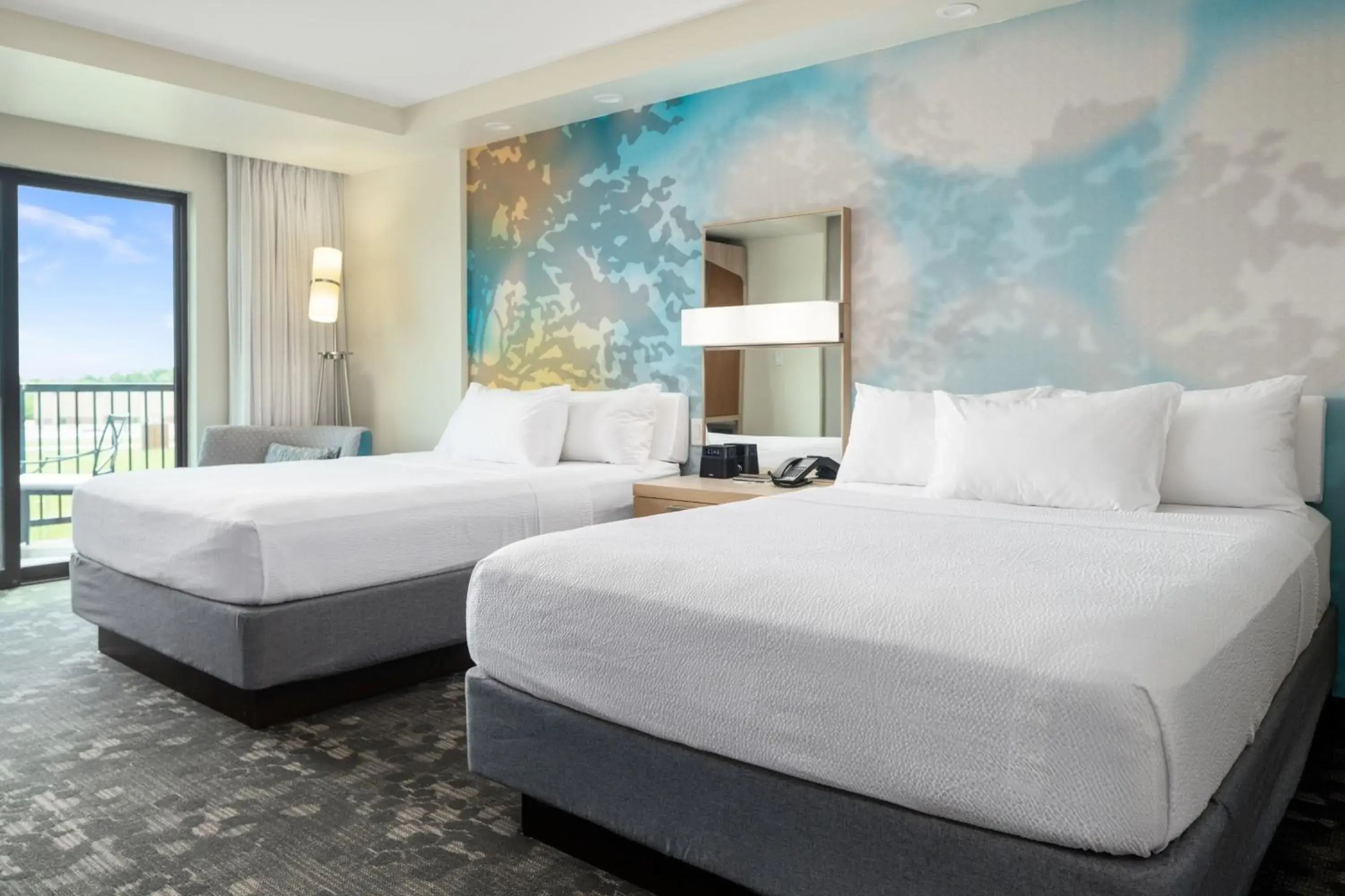 Deluxe Queen Room with Two Queen Beds and Balcony - Mobility Accessible/Roll-in Shower in Courtyard by Marriott Houston Northeast Deluxe Queen Room with Two Queen Beds and Balcony - Mobility Accessible/Roll-in Shower in Courtyard by Marriott Houston Northeast