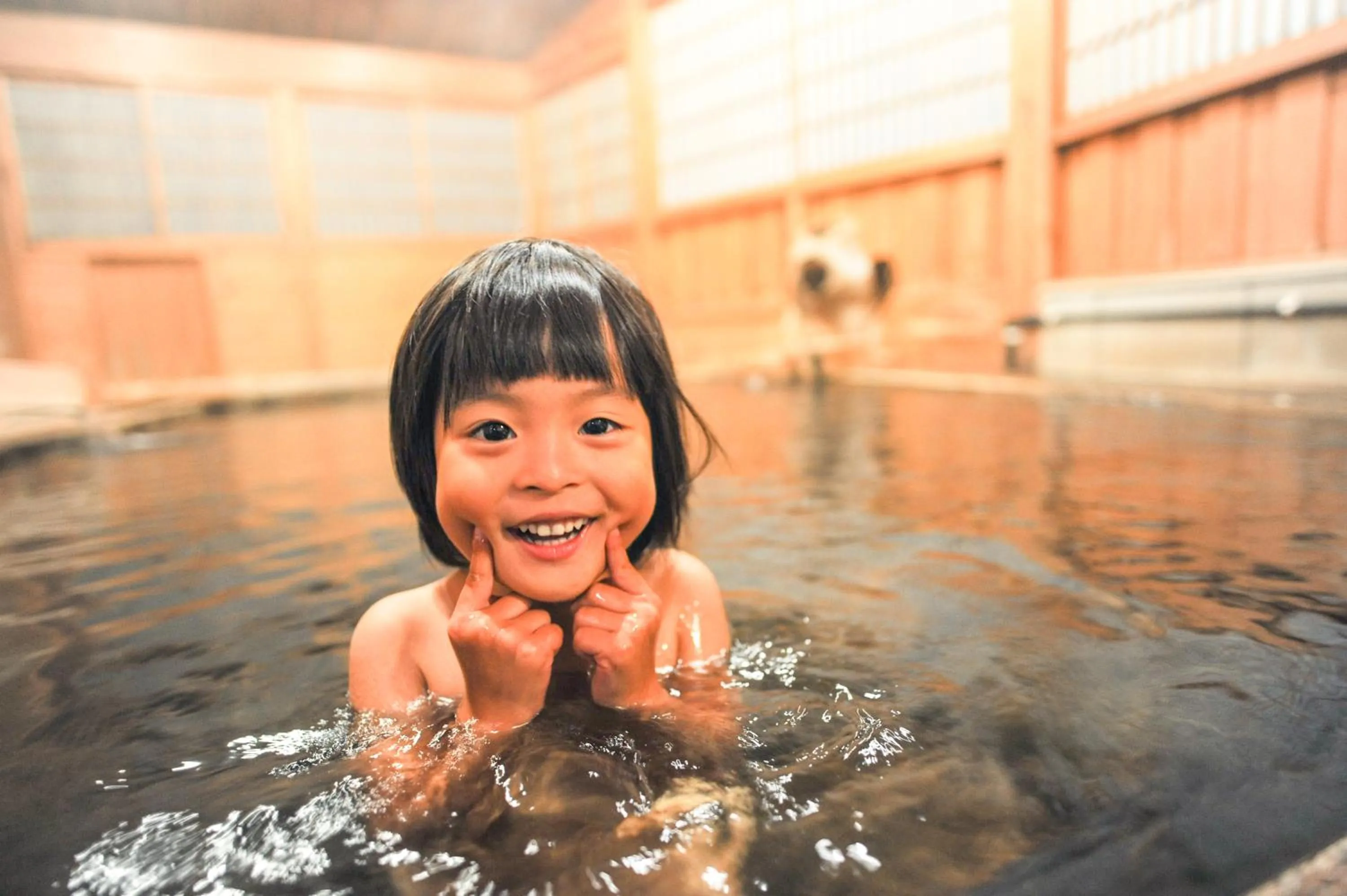 Hot Spring Bath in Fumoto Ryokan