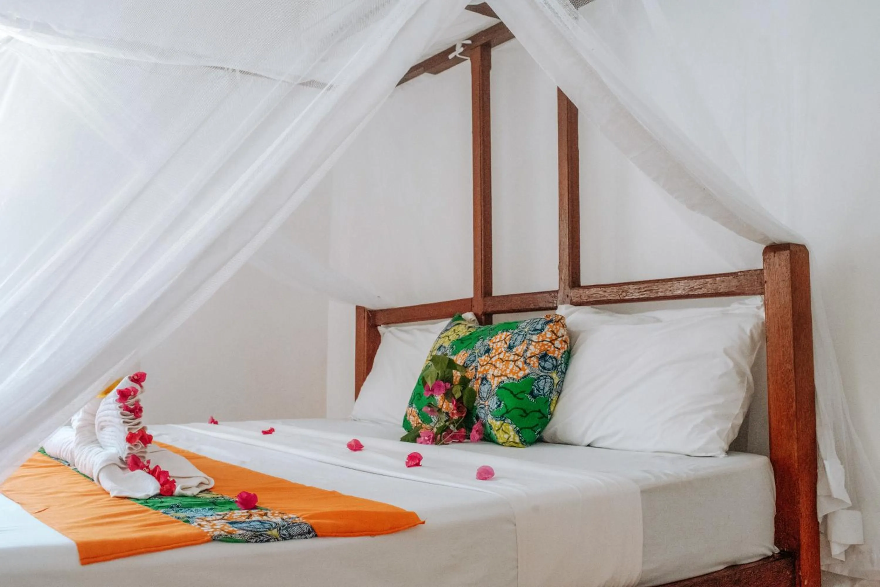 Bed in Zanzibar Gem Beach Bungalows