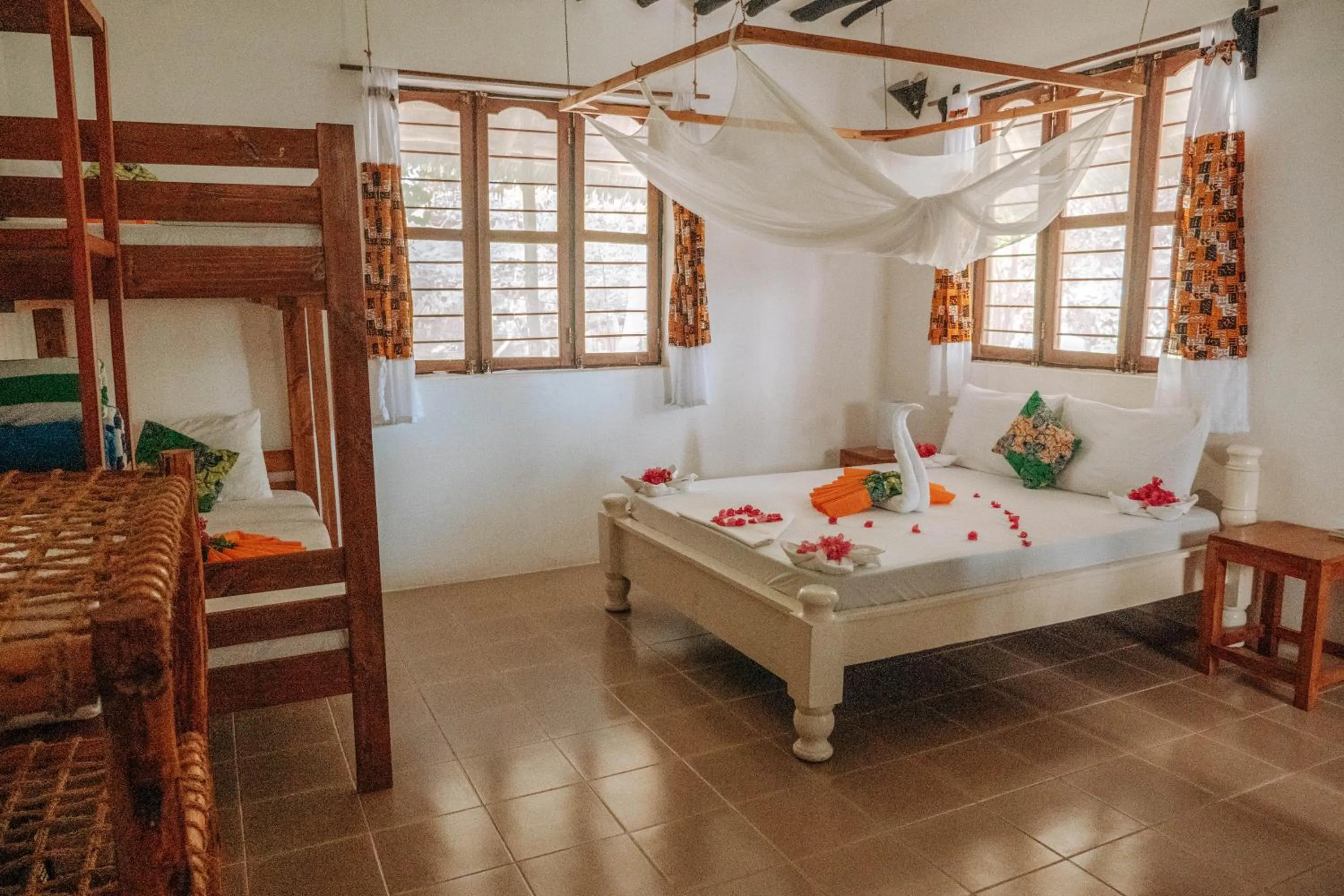Bed in Zanzibar Gem Beach Bungalows