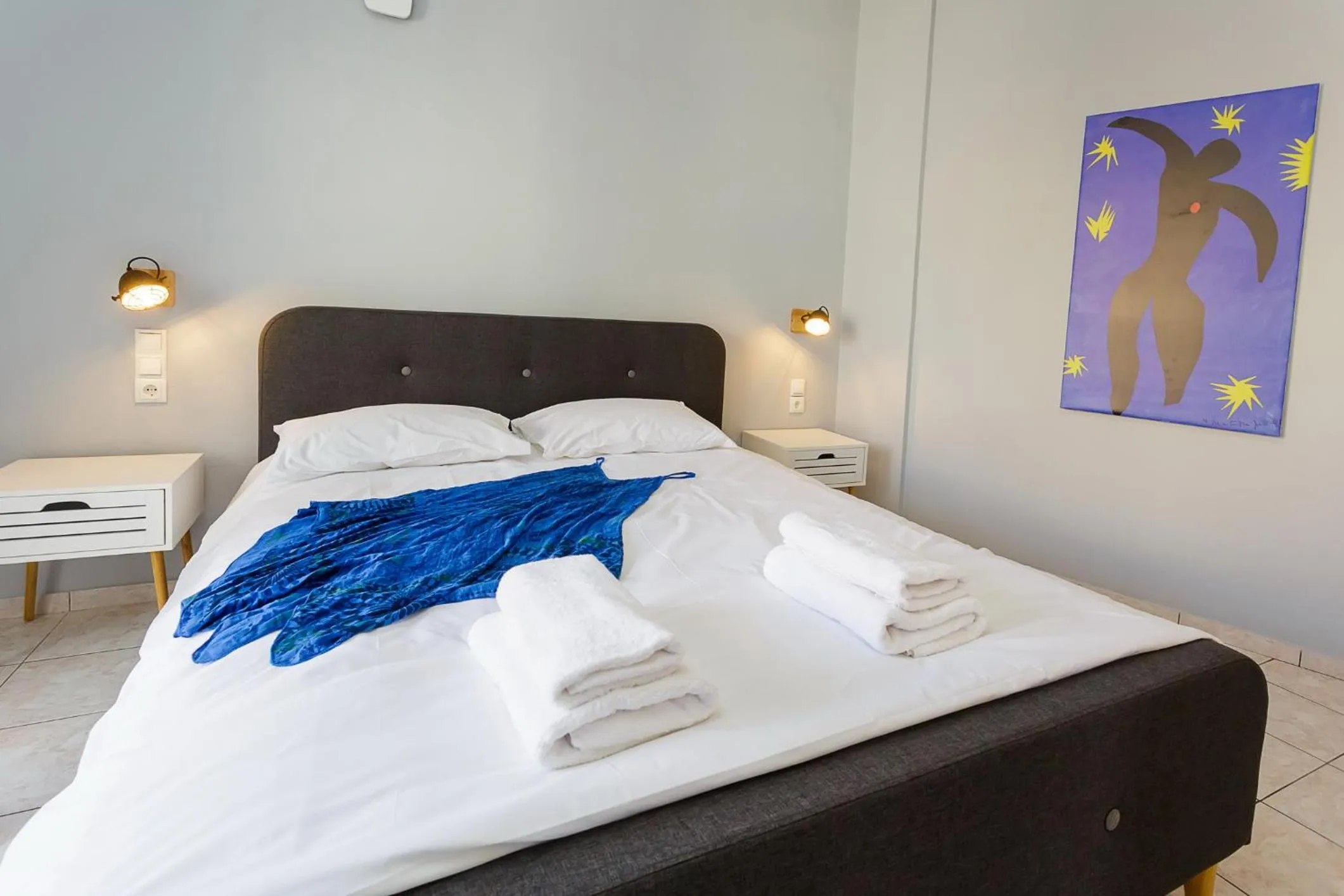 Bed in Sole Mare Seaside Apartments