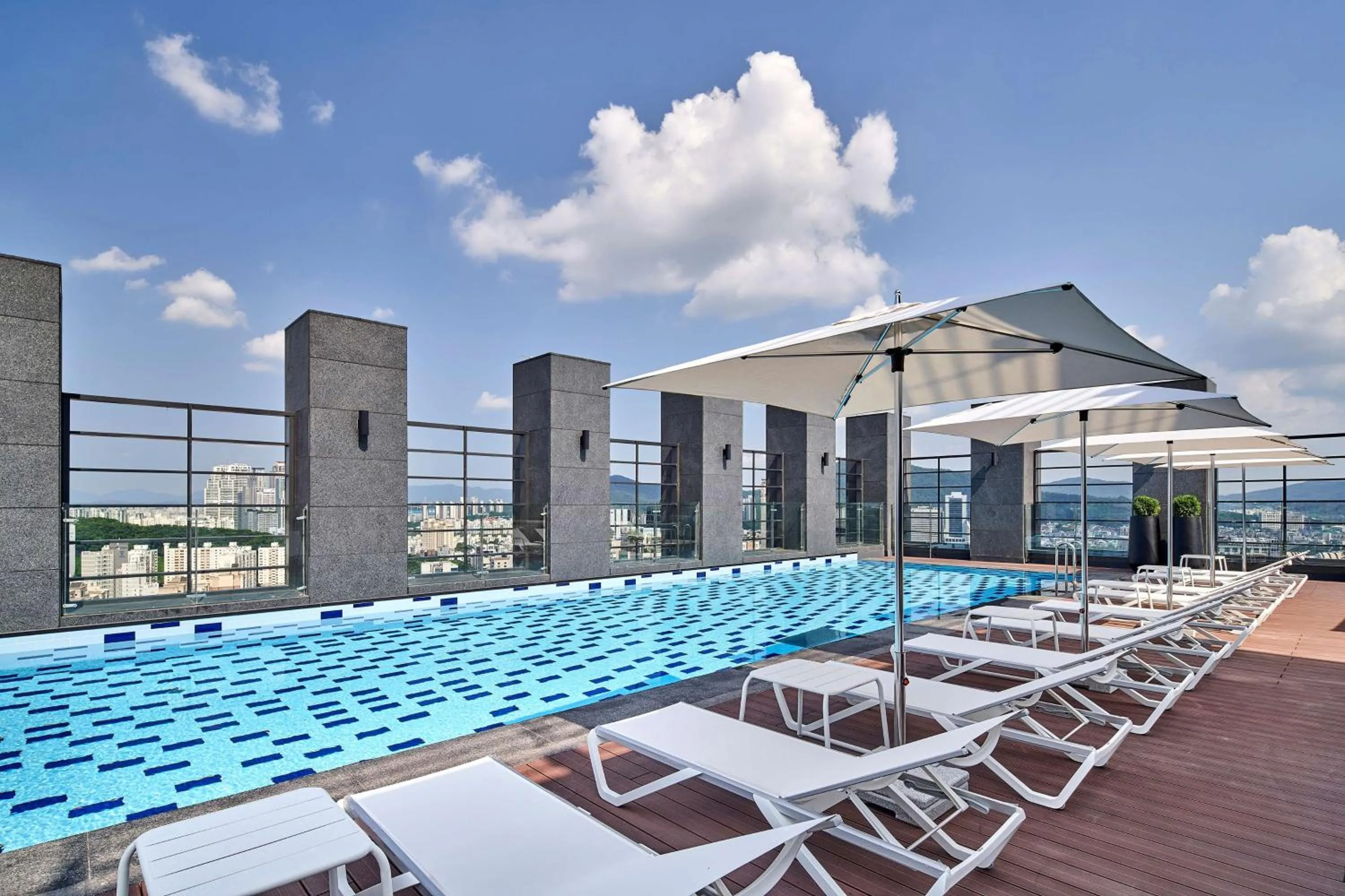 Pool view in Hilton Garden Inn Seoul Gangnam