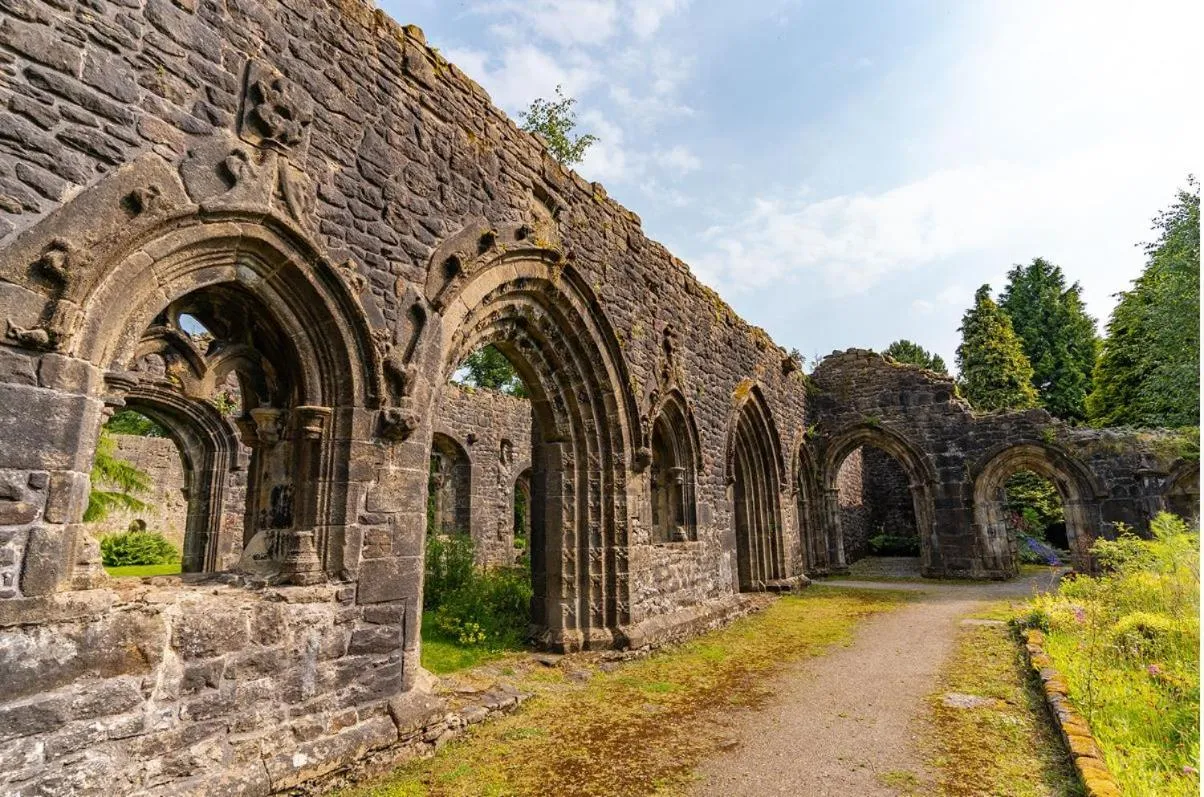 Garden view in Whalley Abbey - B&B and Retreat House
