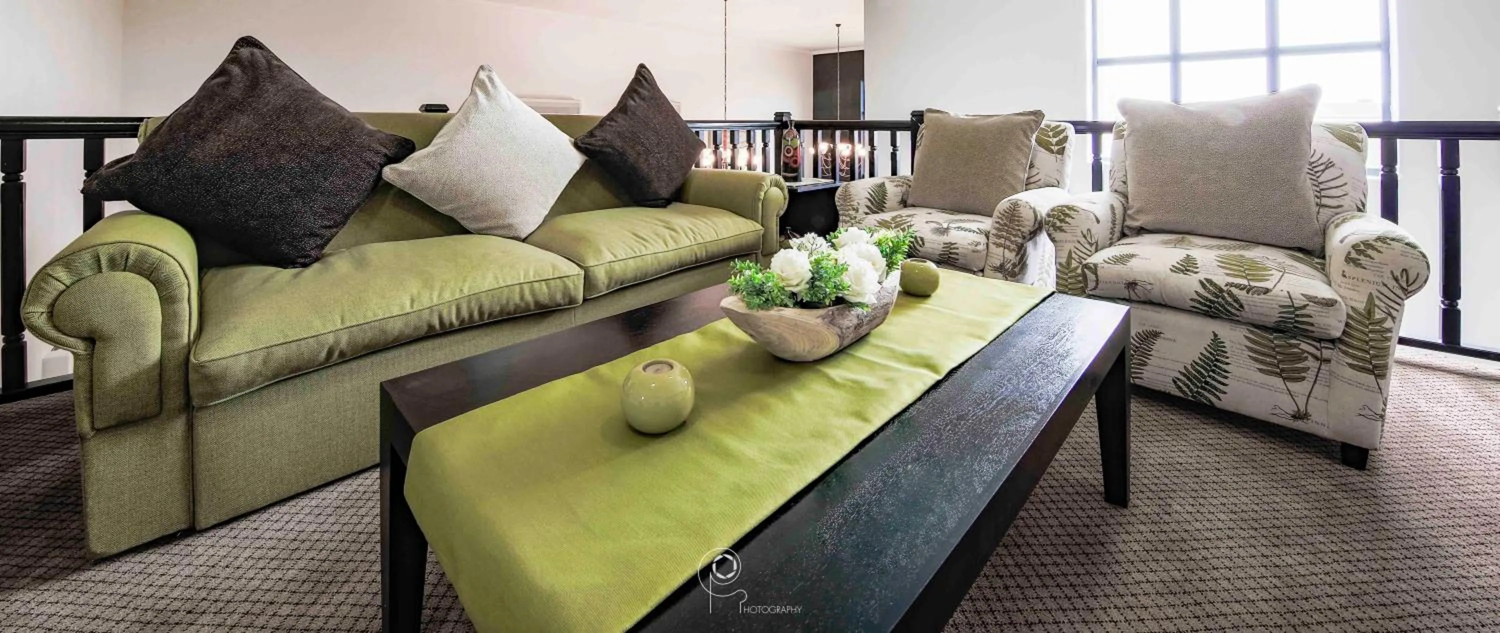 Seating area in The Lodge at Atlantic Beach