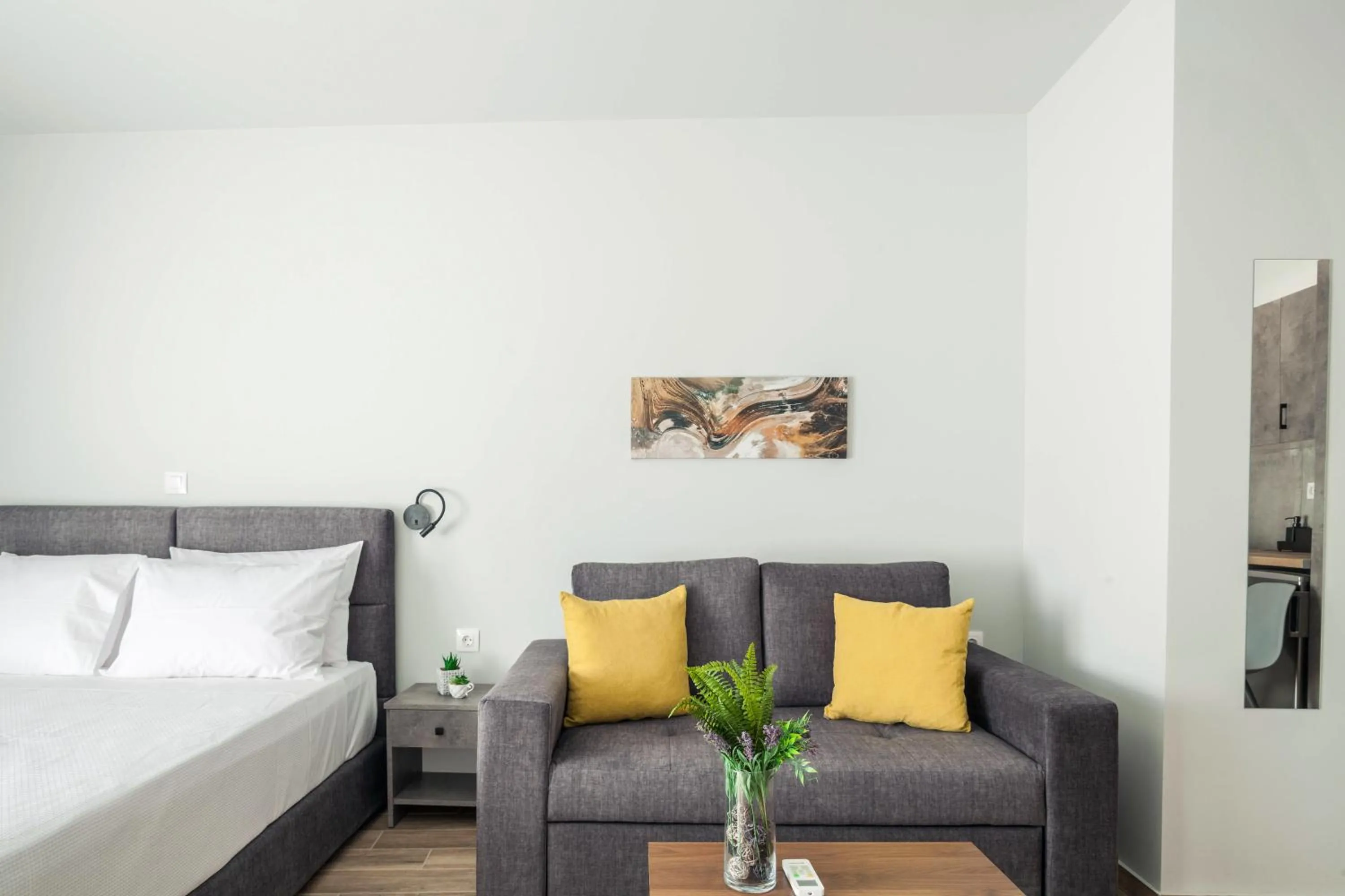 Seating area, Bed in Raise Heraklion Boutique Apartments