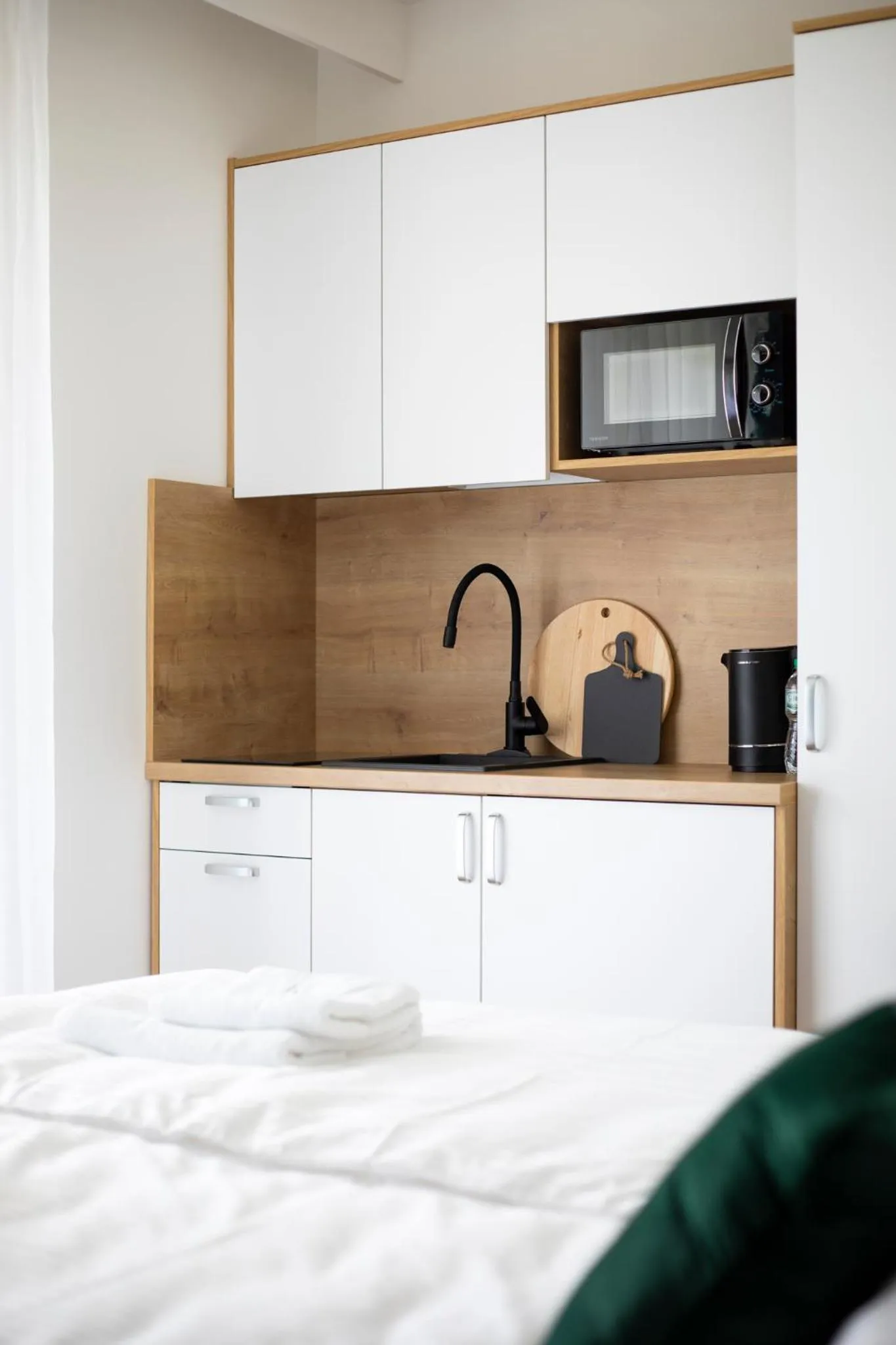 Kitchen or kitchenette, Bed in Villa Gorczański Zakątek Agroturystyka