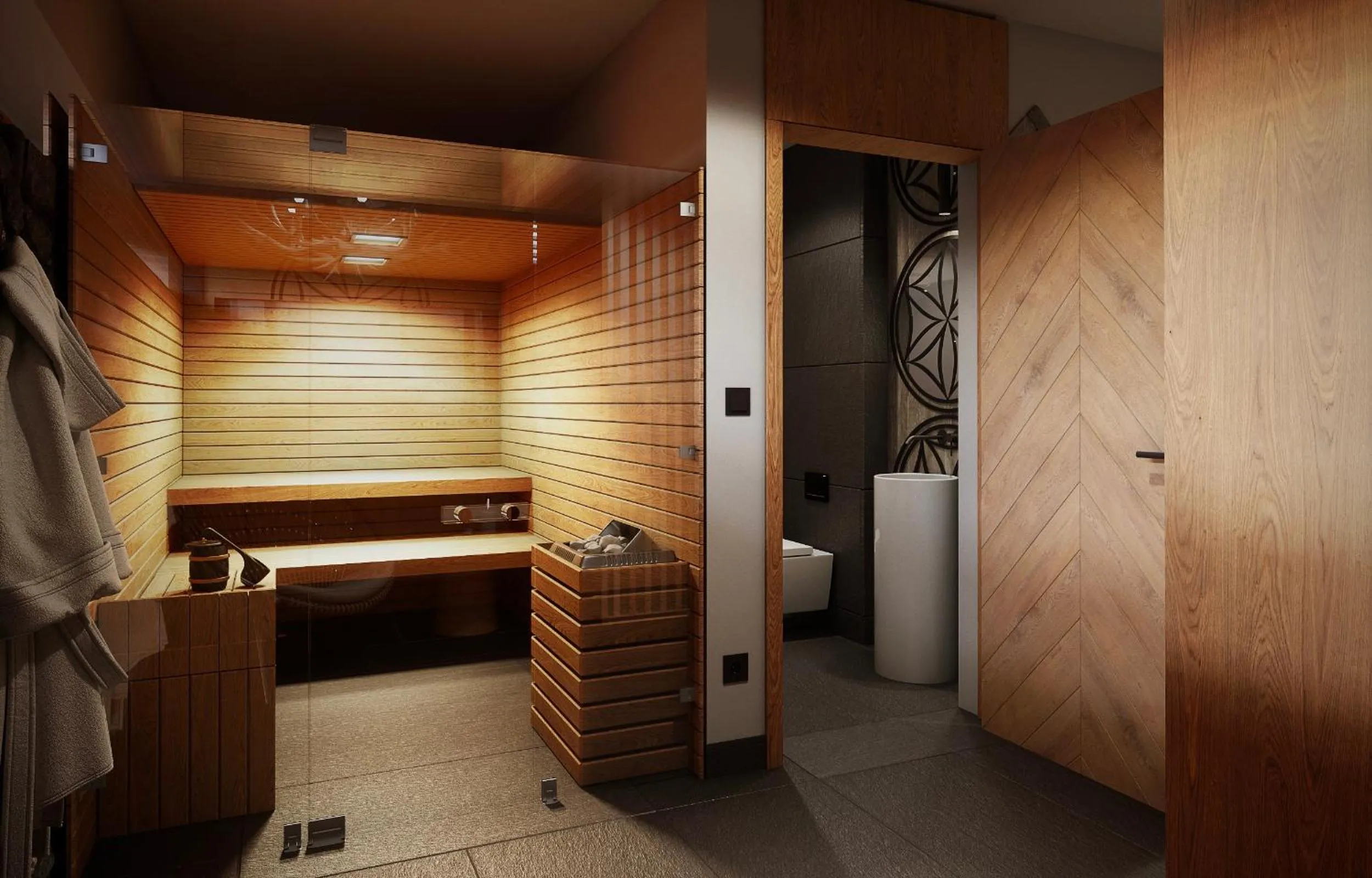 Sauna in Tatra Square Apartments