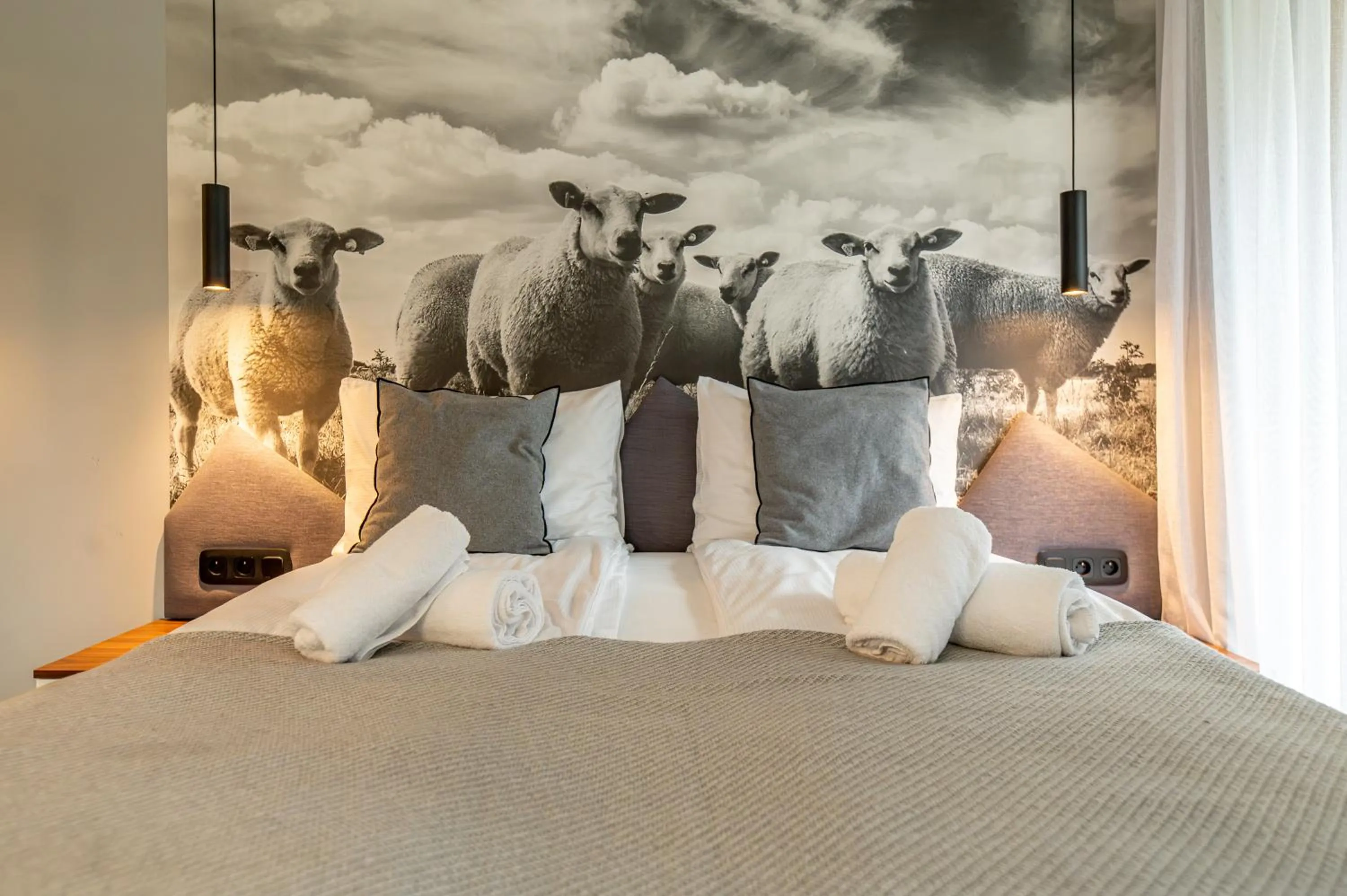 Bed in Tatra Square Apartments