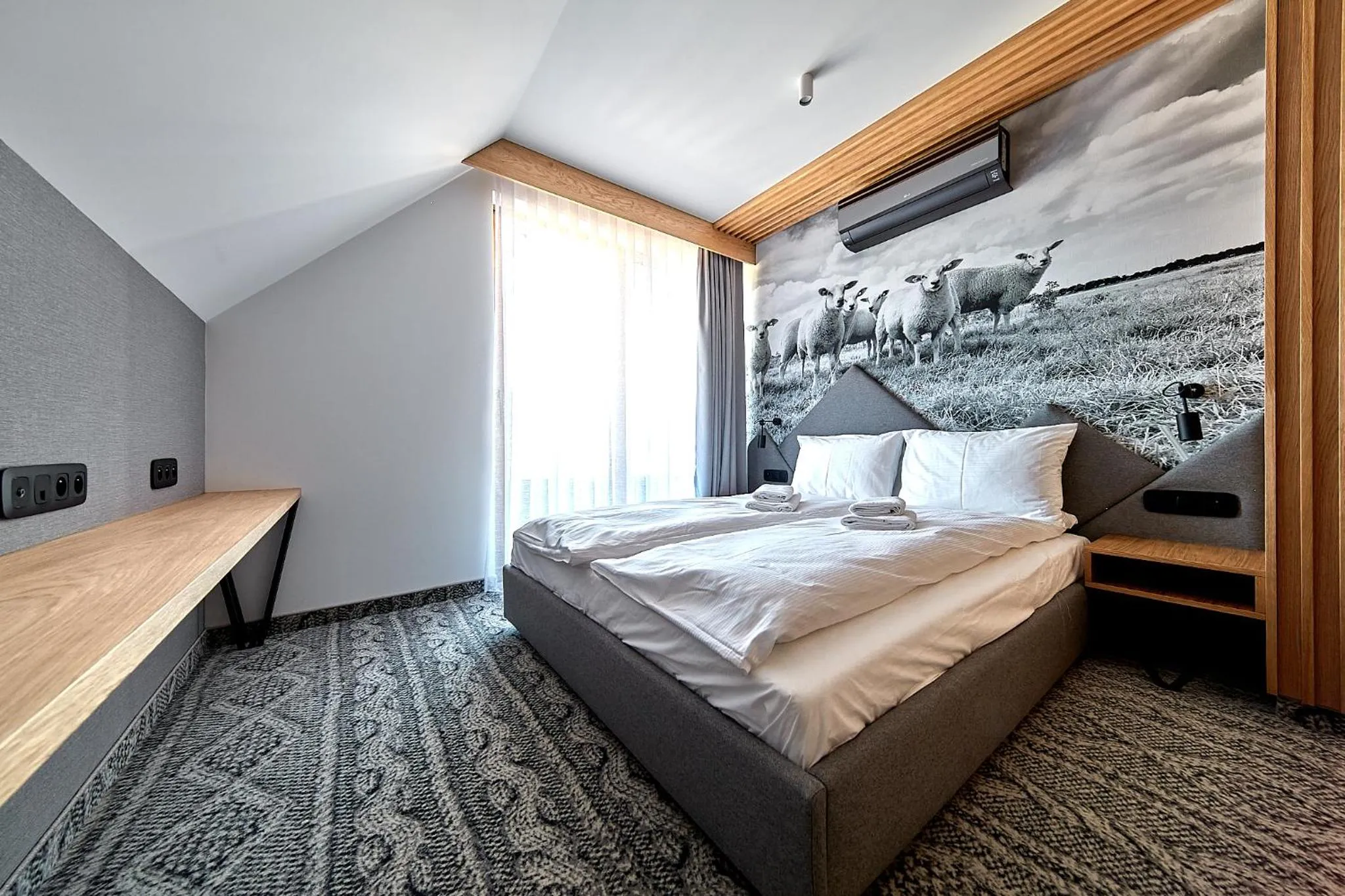 Bed in Tatra Square Apartments