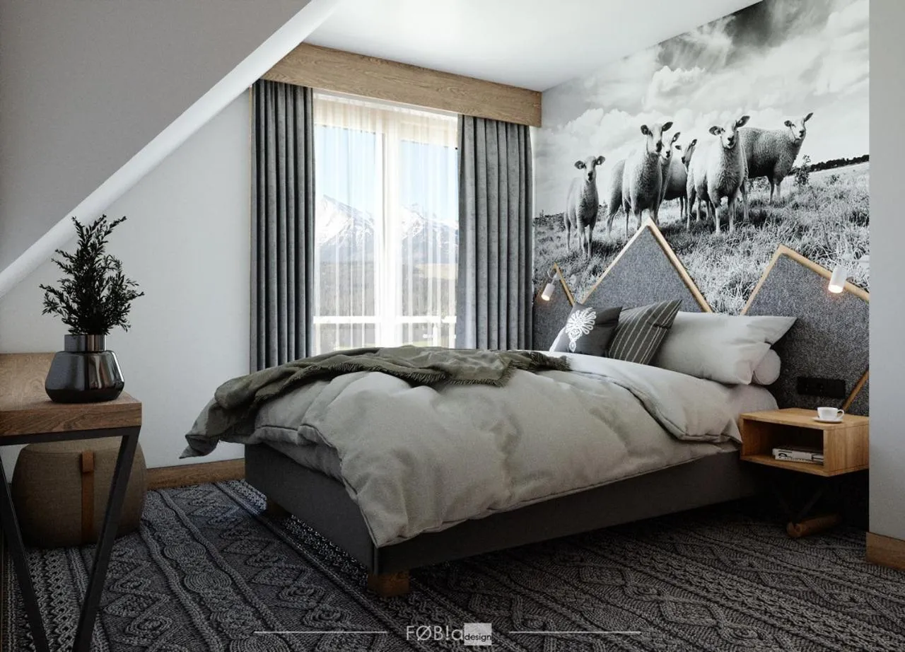 Bed in Tatra Square Apartments