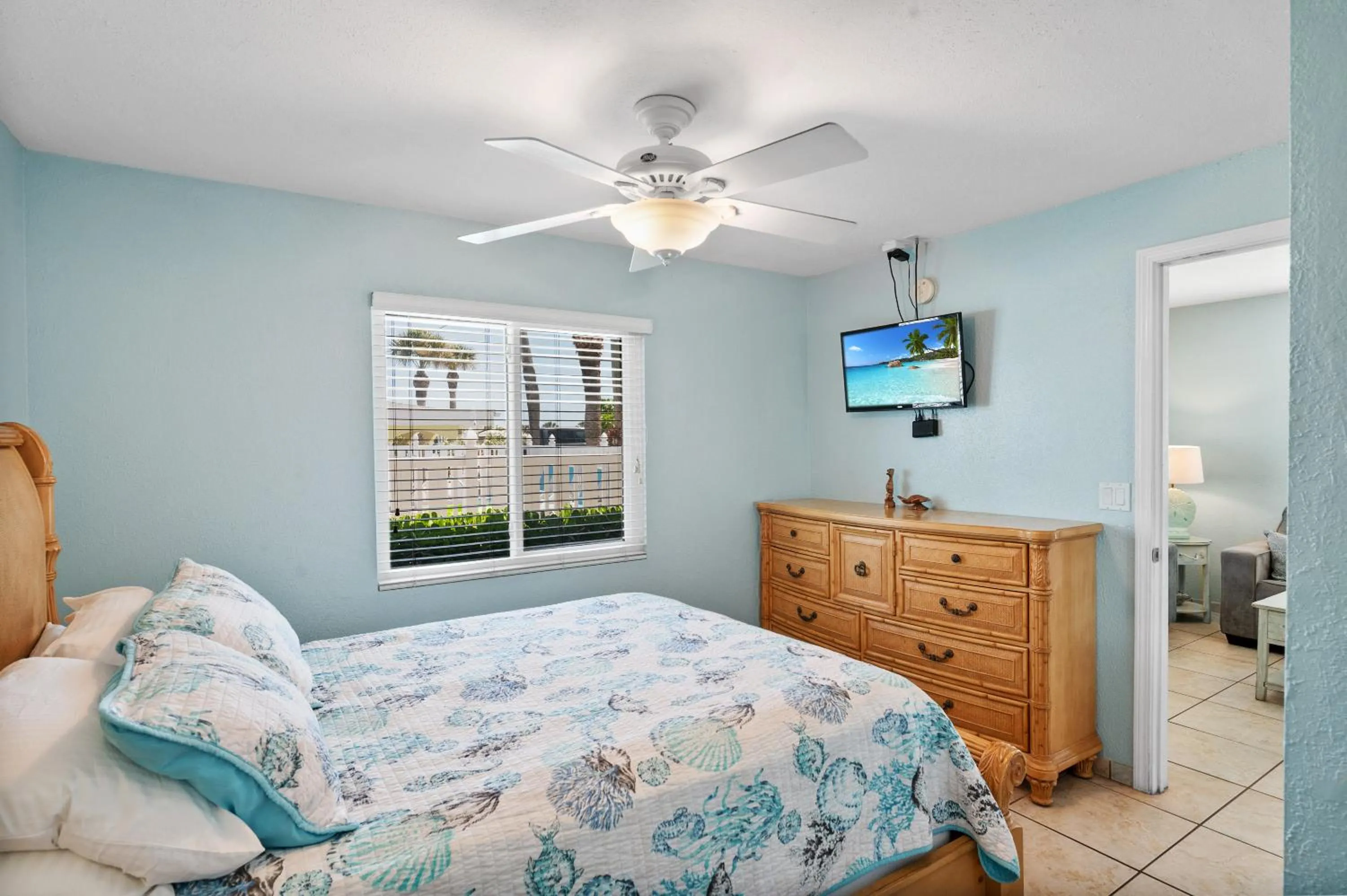 Bed in A Beach Retreat on Casey Key