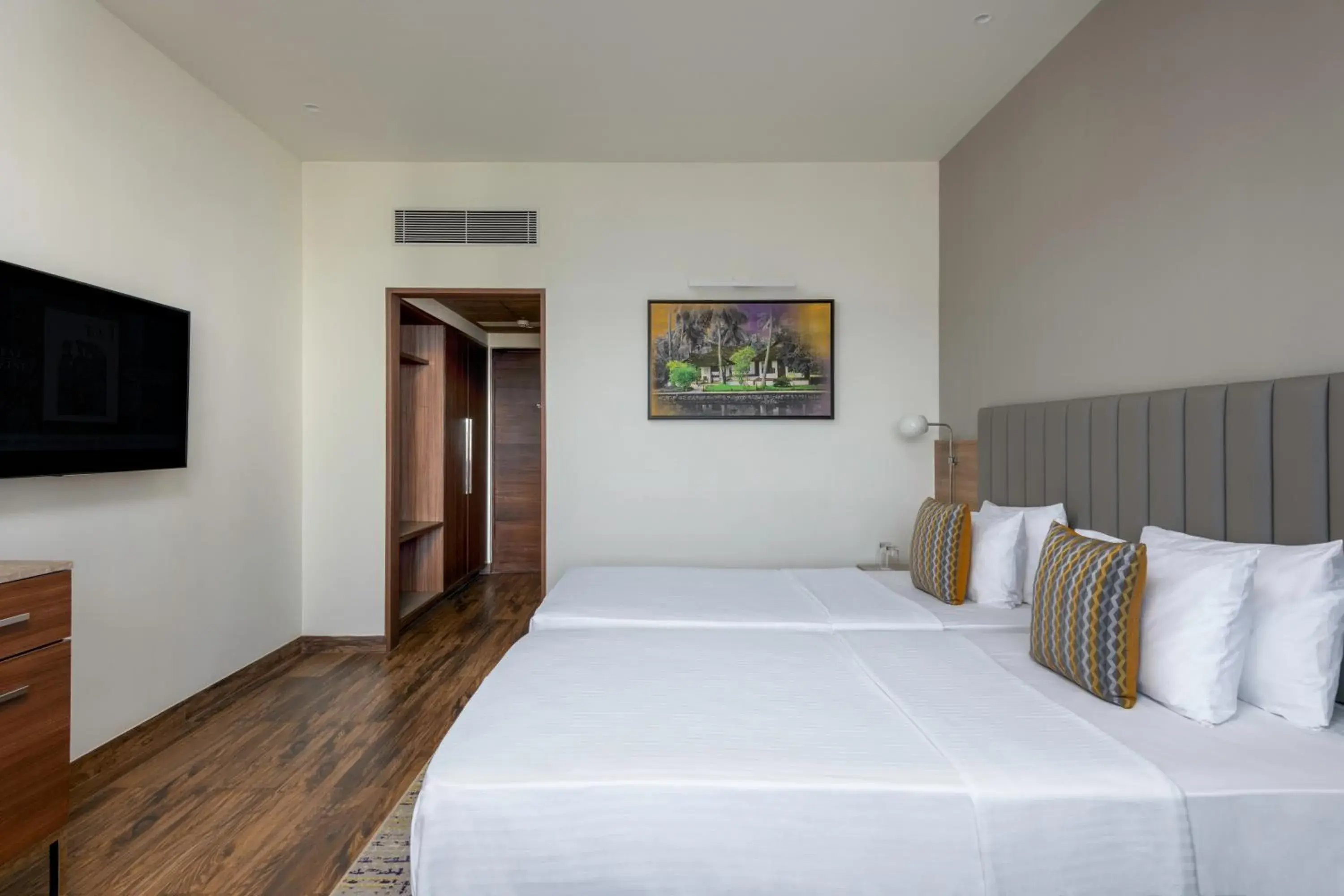 Bedroom, Bed in Vivanta Mangalore Oldport Road - Formerly Known as Taj Manjarun Bedroom, Bed in Vivanta Mangalore Oldport Road - Formerly Known as Taj Manjarun