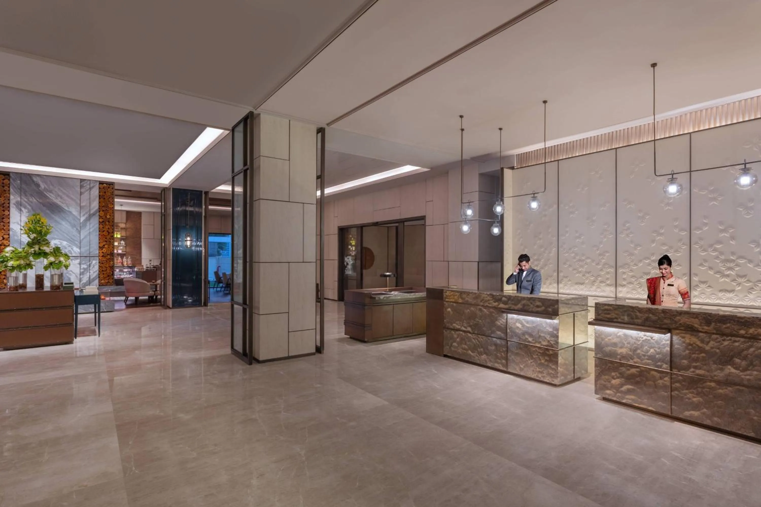 Lobby or reception in Surat Marriott Hotel