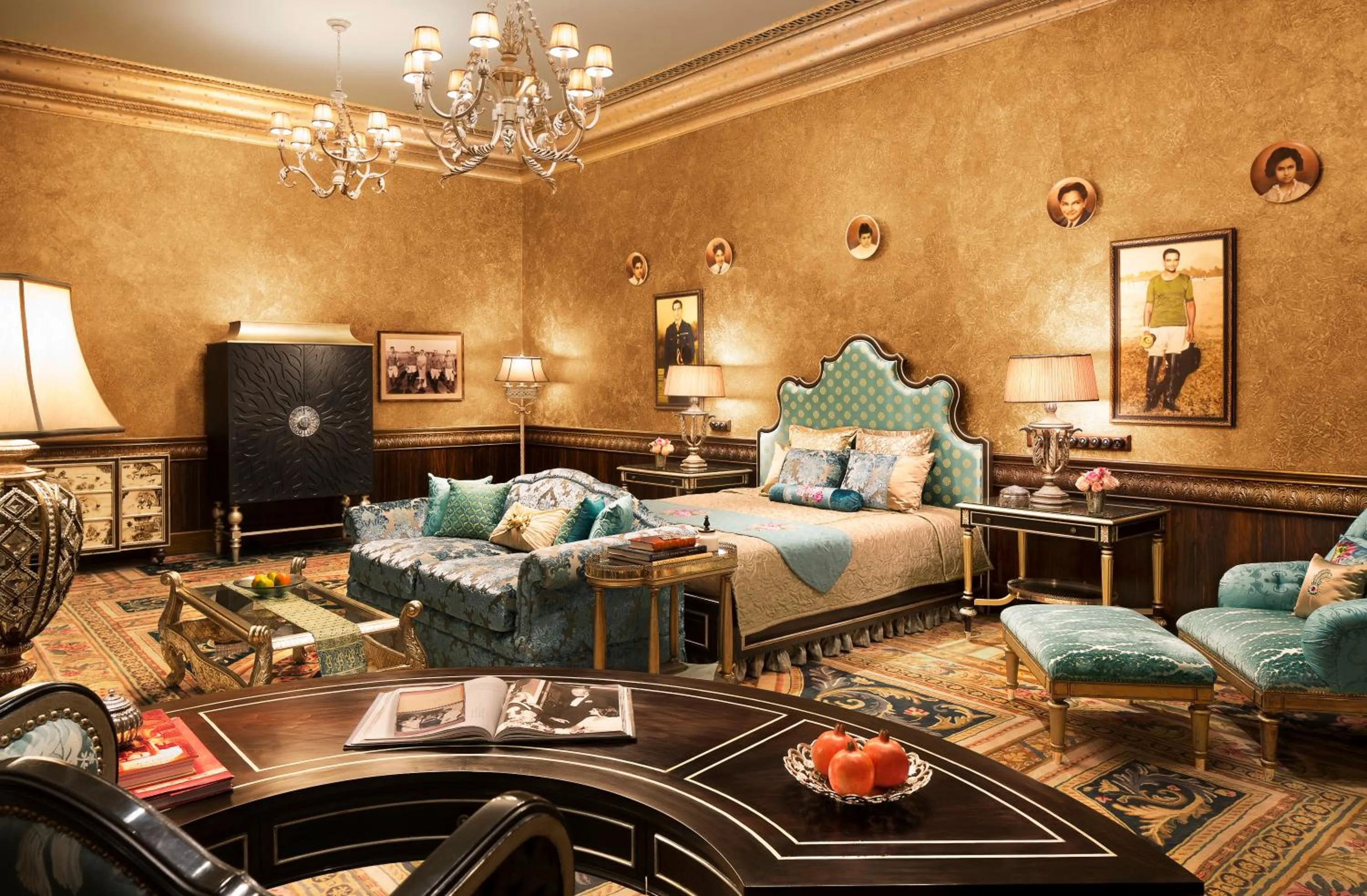 Seating area in Rambagh Palace