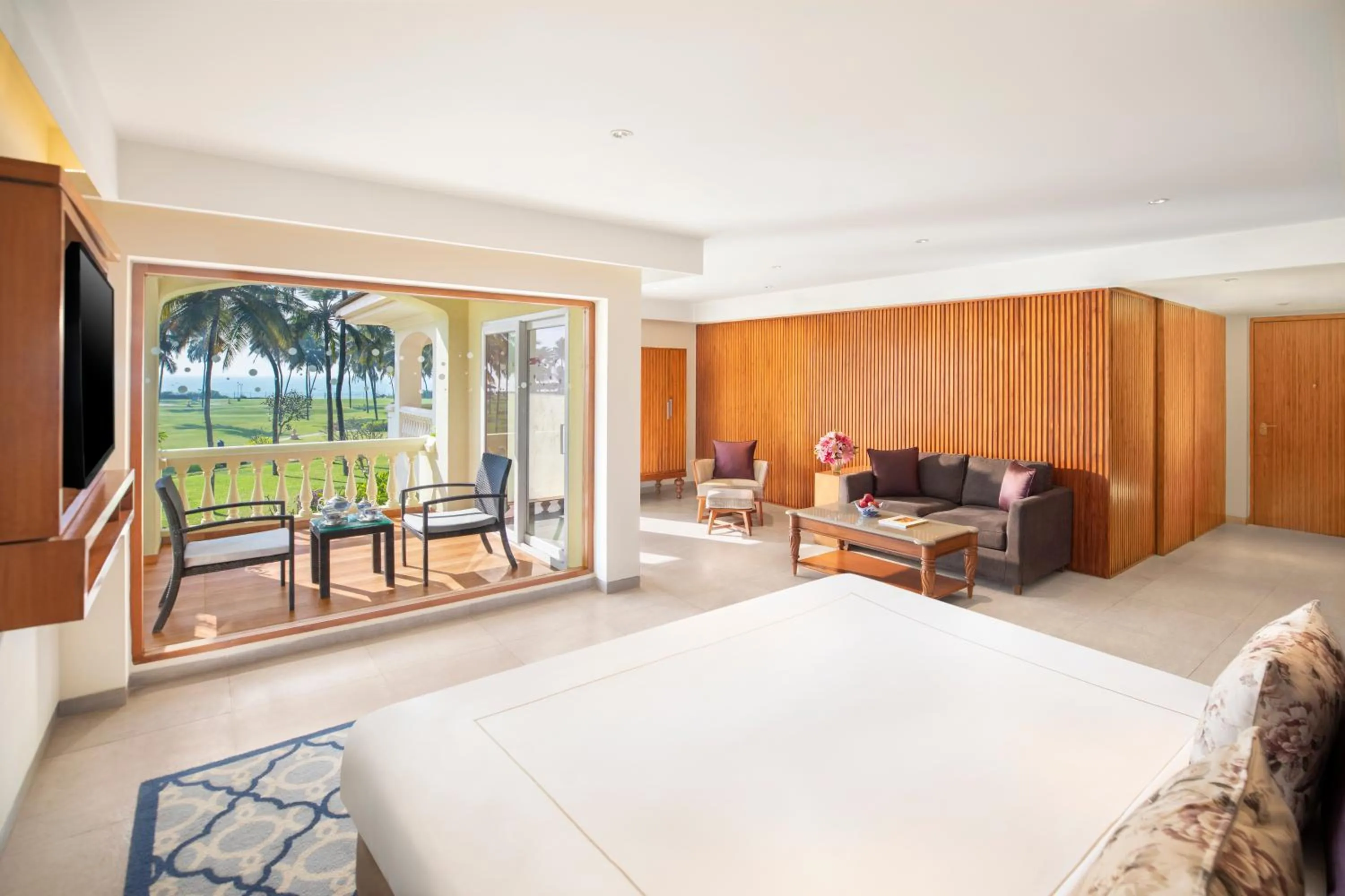 View (from property/room), Bed in Taj Exotica Resort & Spa, Goa