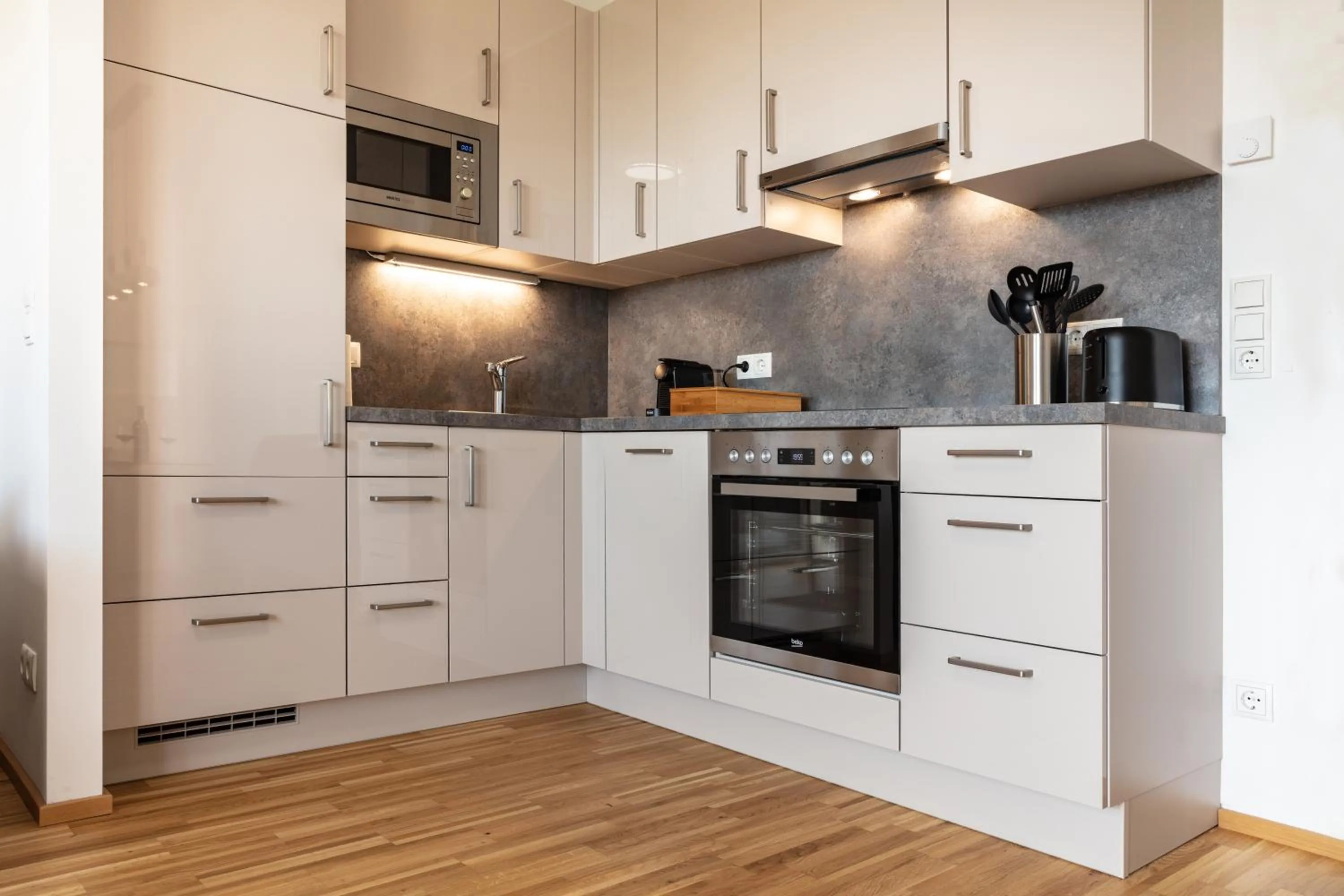 Kitchen or kitchenette in Pannonia Appartements 2