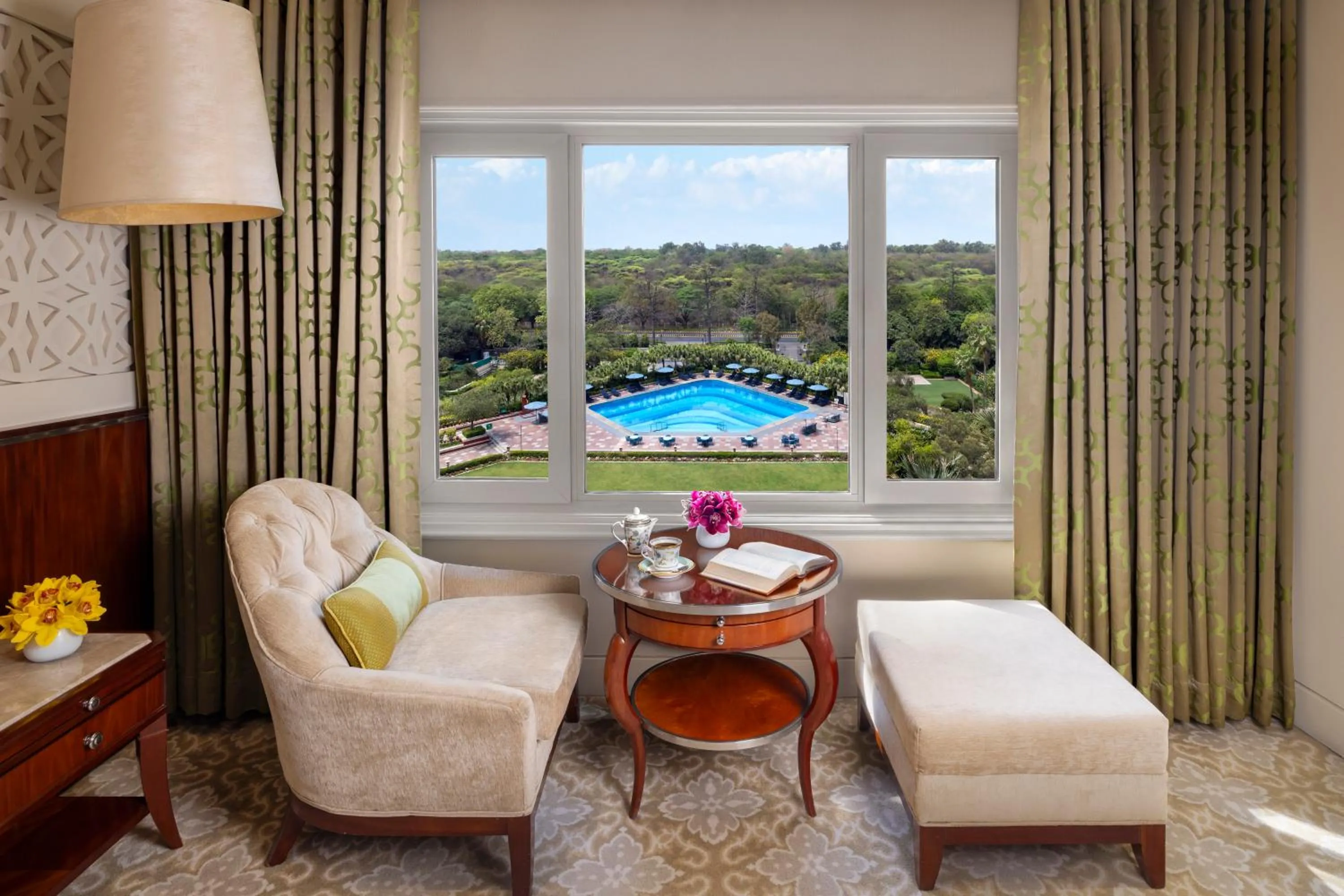 Pool view in Taj Palace, New Delhi