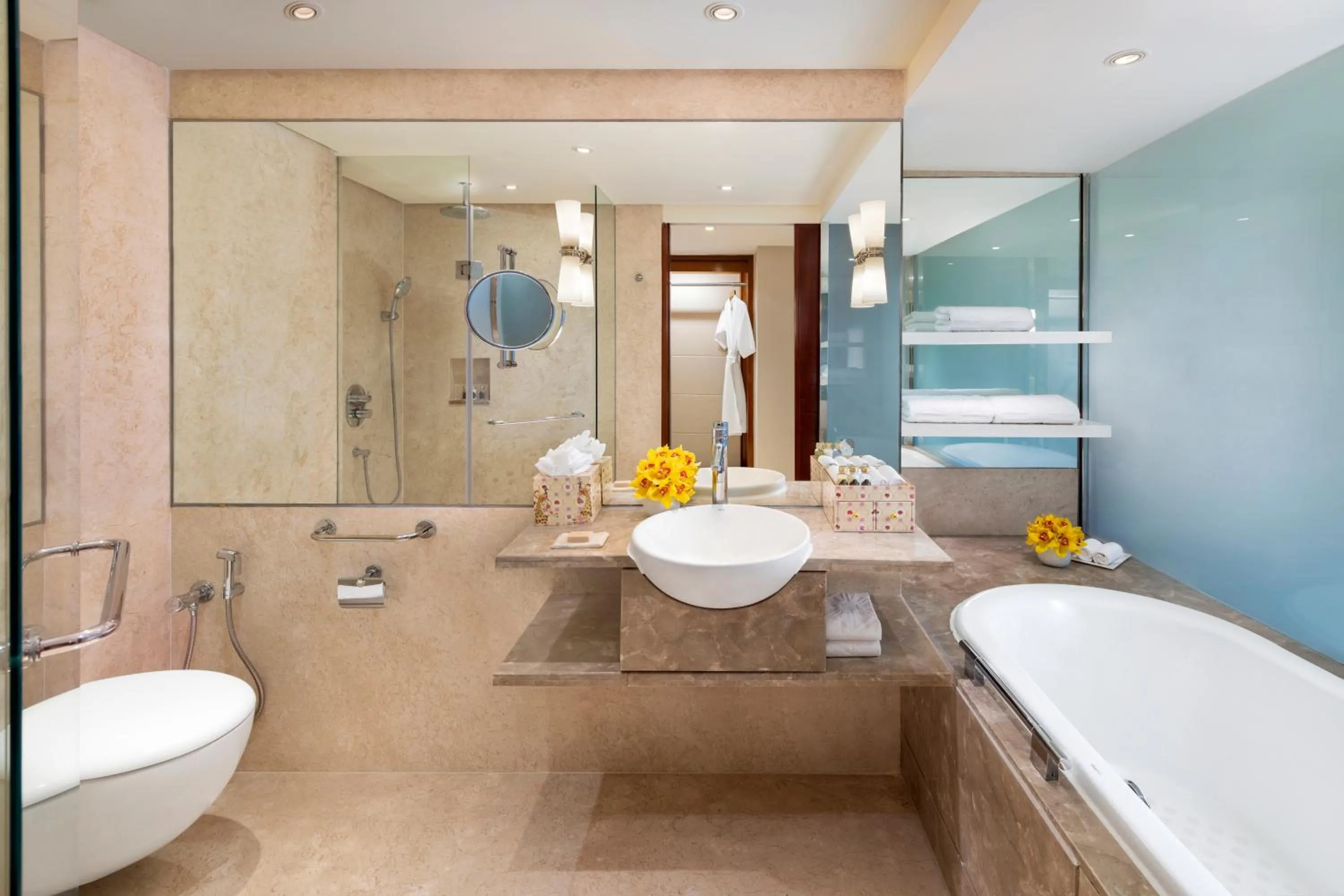 Shower in Taj Palace, New Delhi