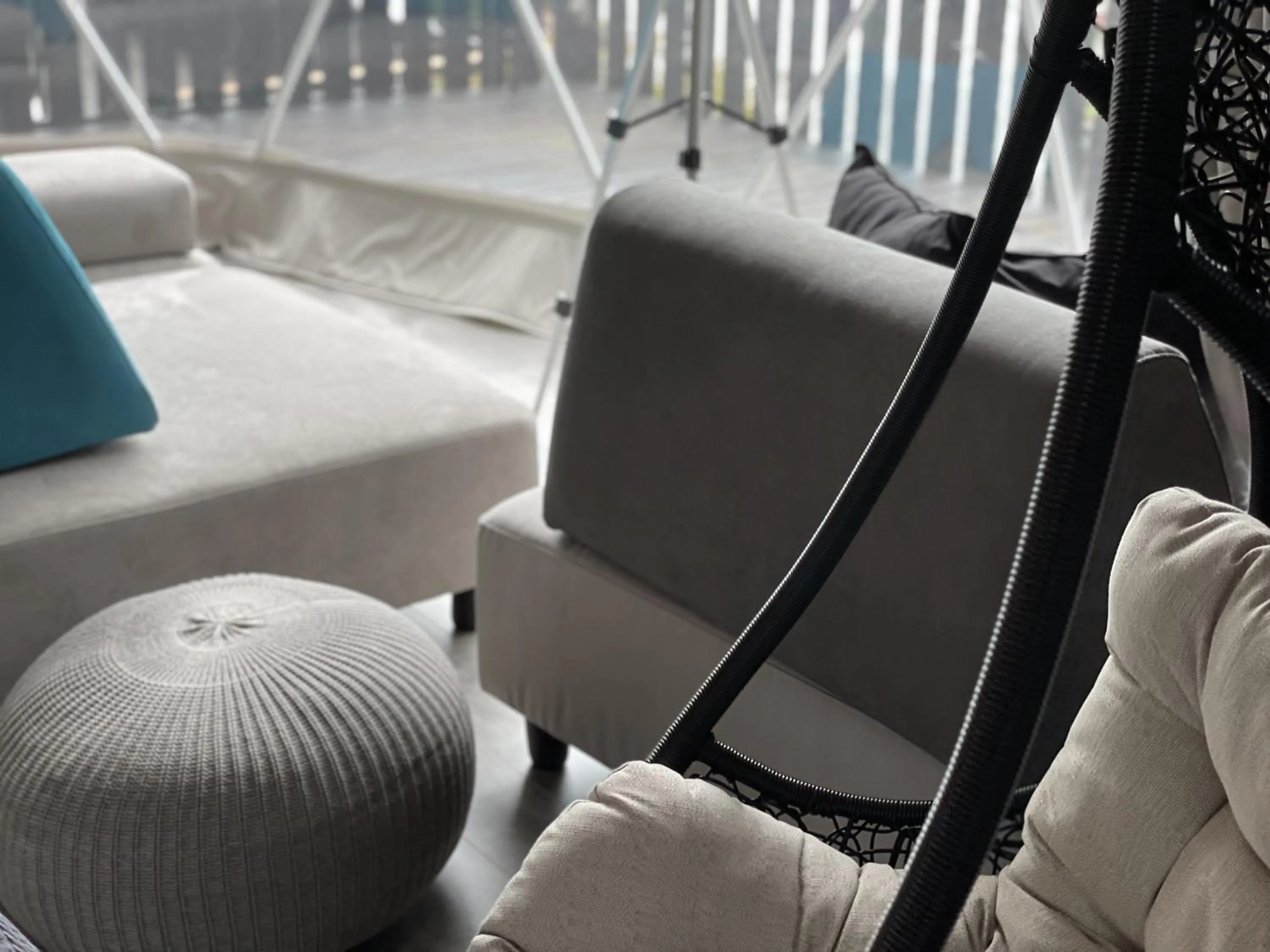 Seating area in TOCORO. Mt.Fuji CAMP&GLAMPING